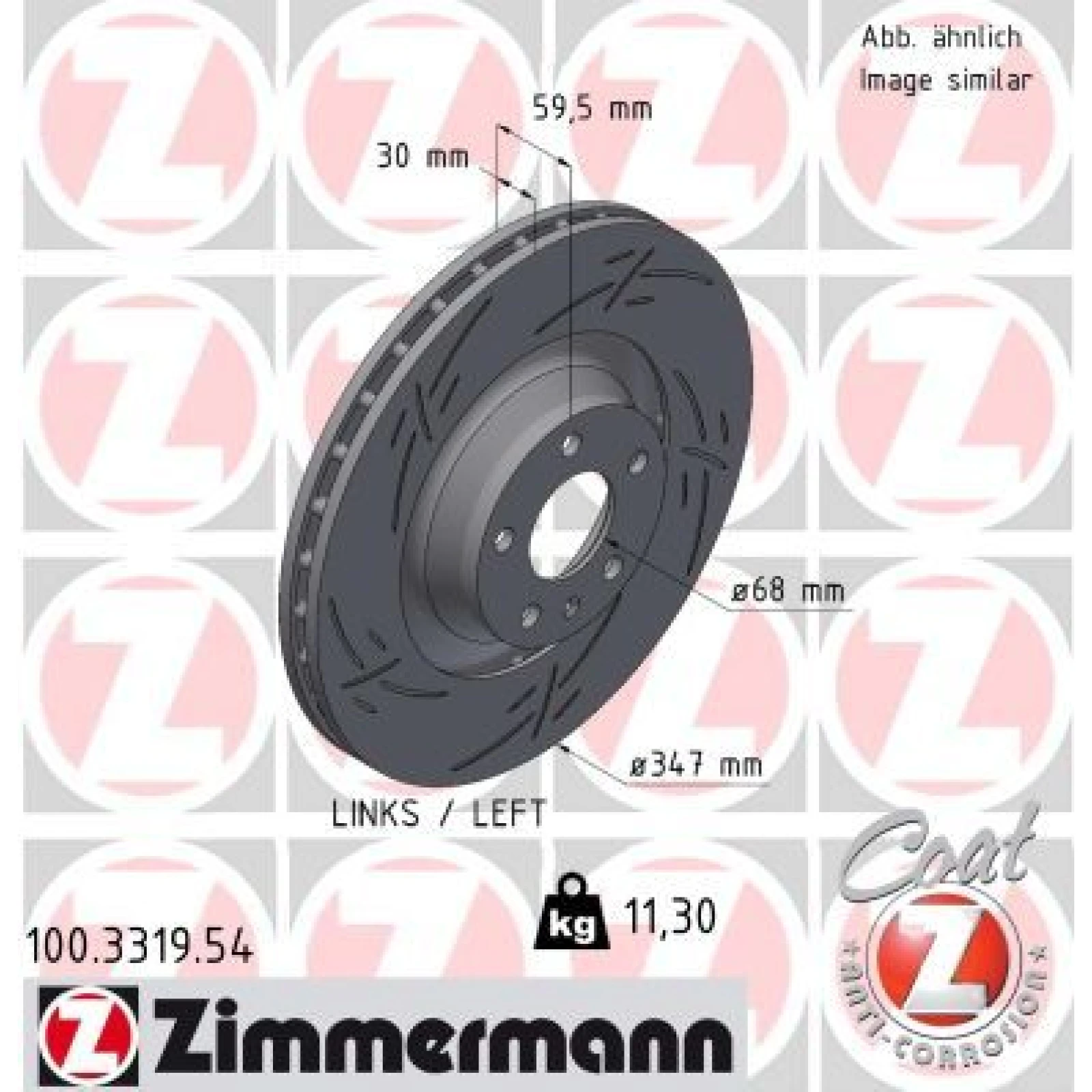ZIMMERMANN Bremsscheibe 100.3319.54