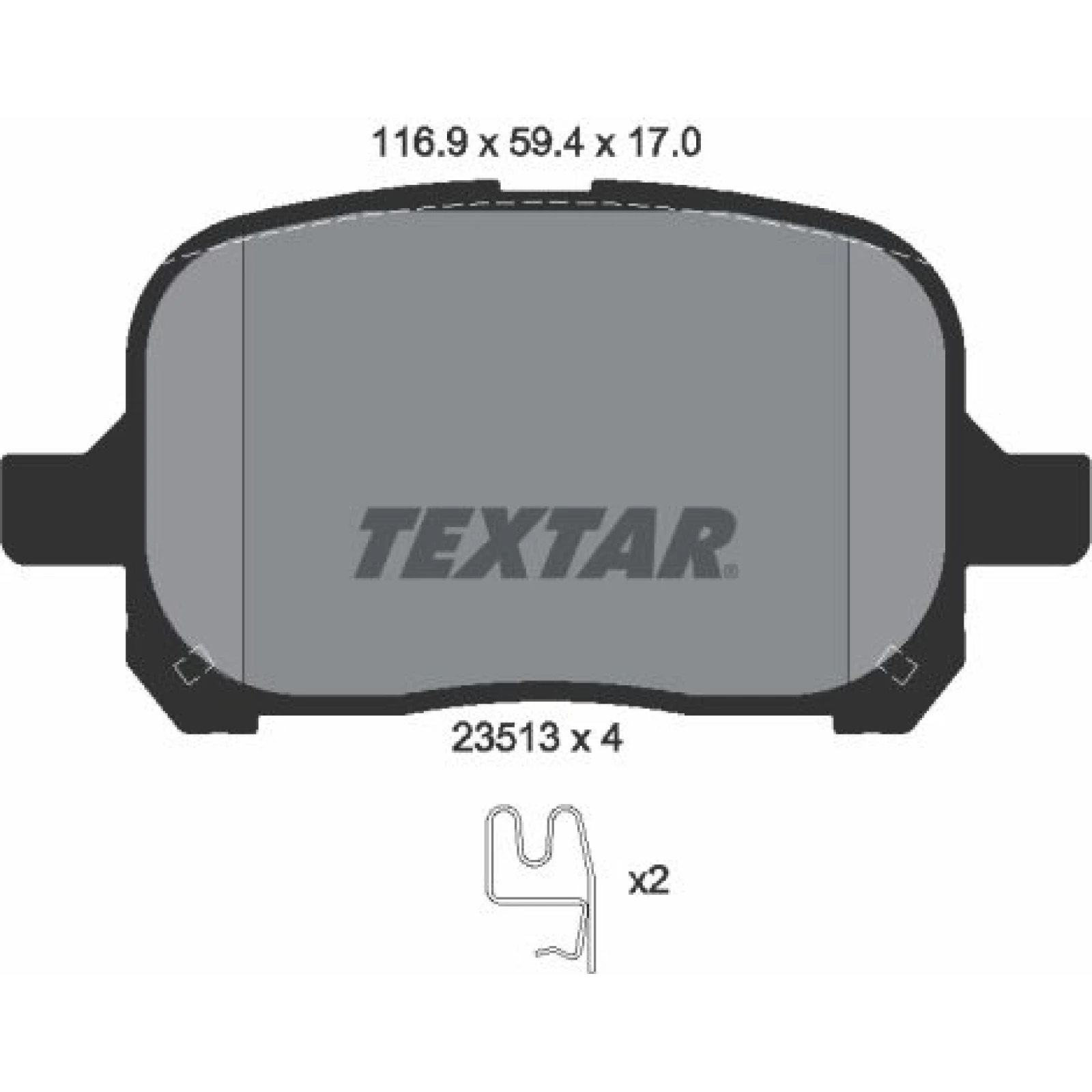 Bremsbelagsatz Toyota P. Camry/Previa 2,2-3,0 96-03 2351302