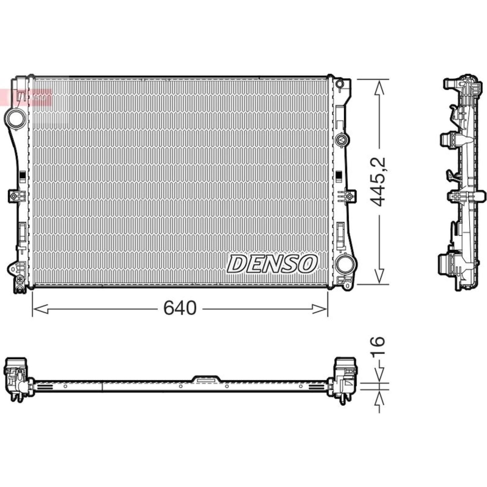 DENSO Kühler, Motorkühlung DRM17118