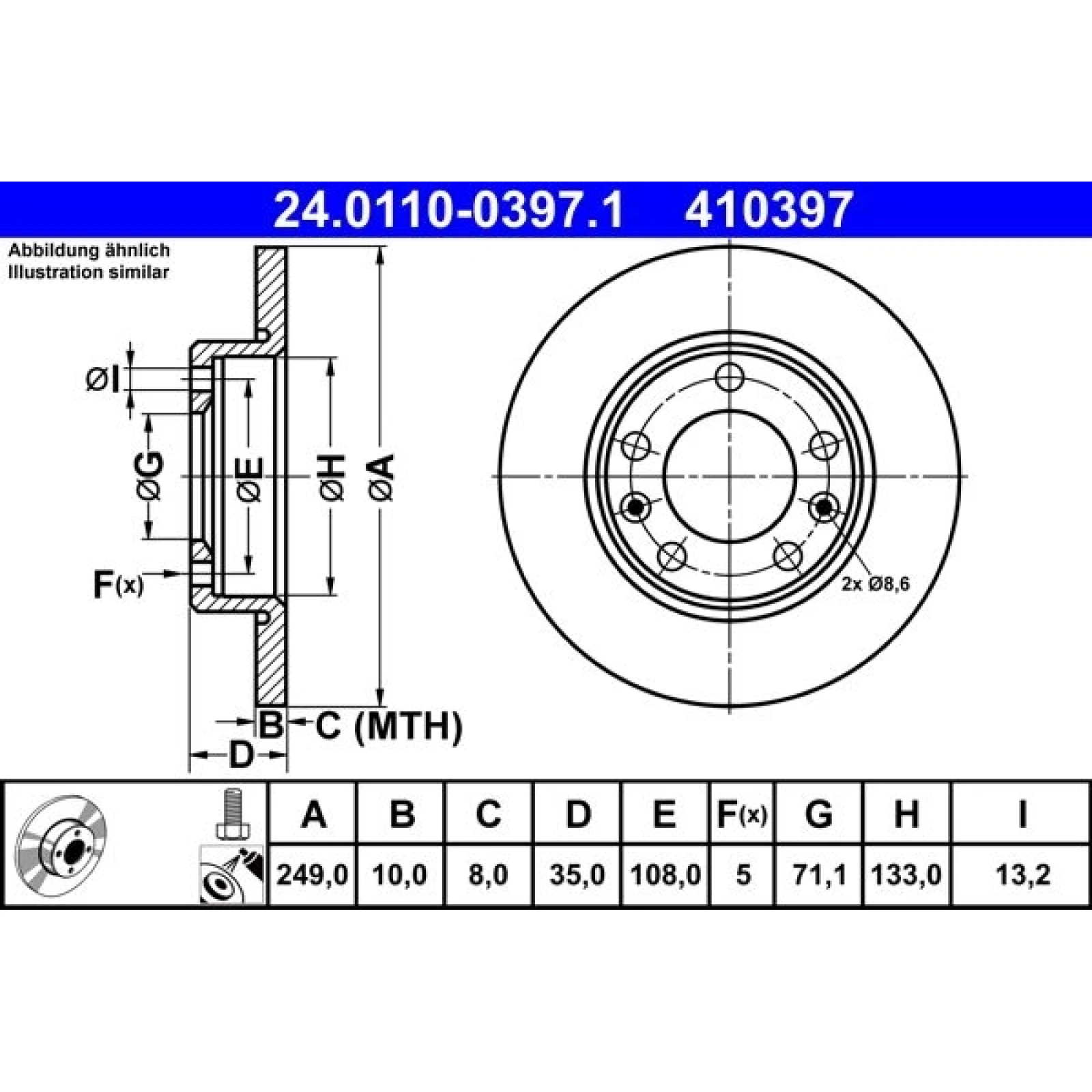 Bremsscheibe 24.0110-0397.1