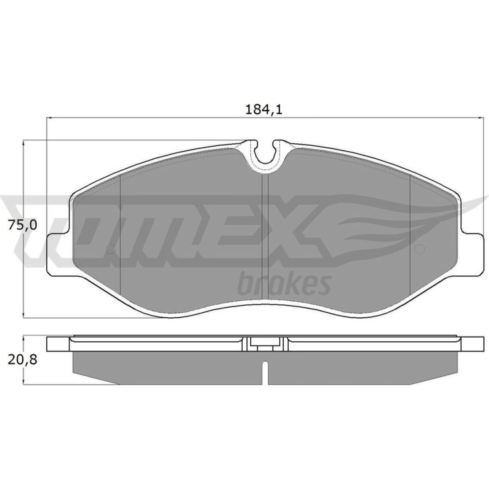 TOMEX brakes Bremsbelagsatz, Scheibenbremse TX 18-12