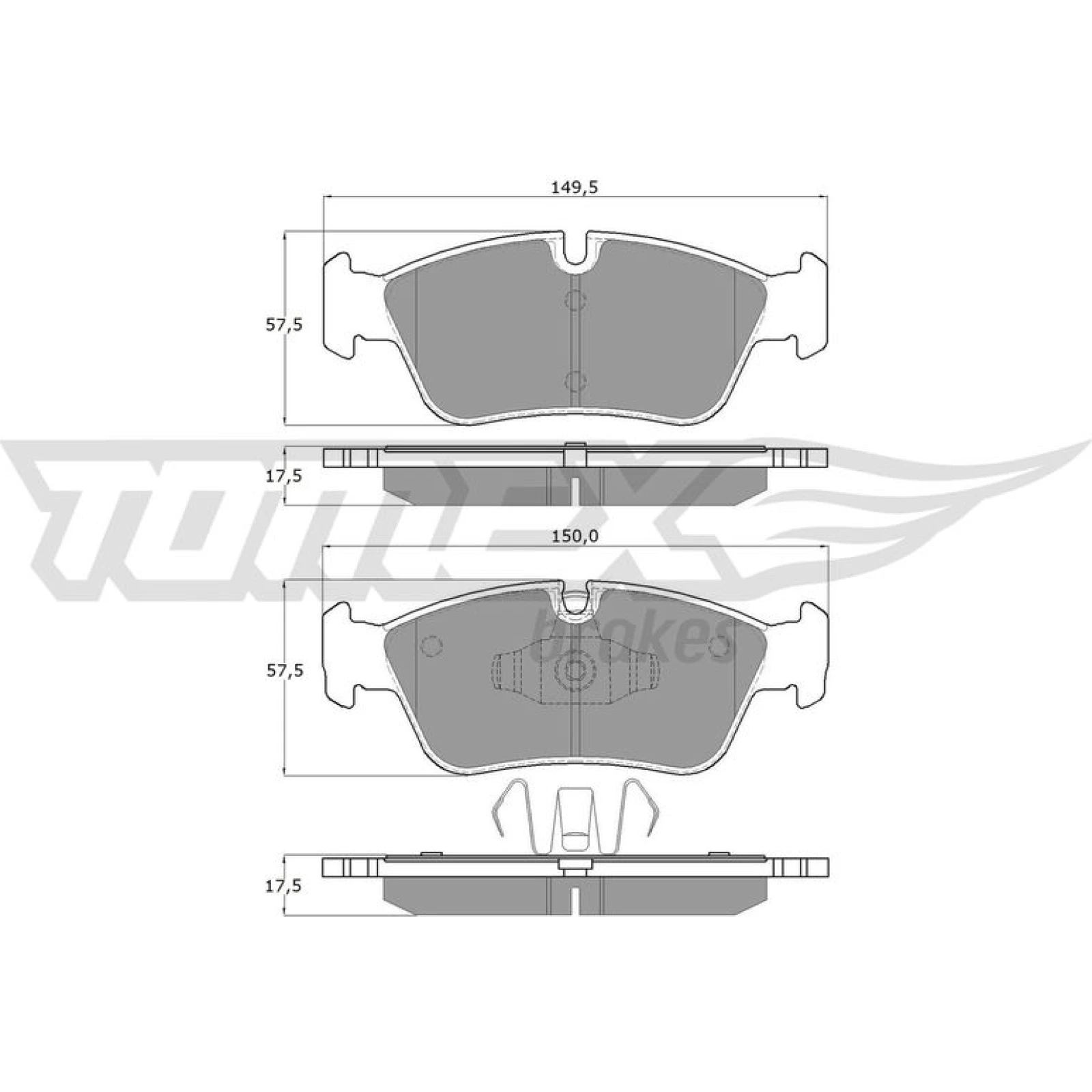 TOMEX brakes Bremsbelagsatz, Scheibenbremse TX 14-35