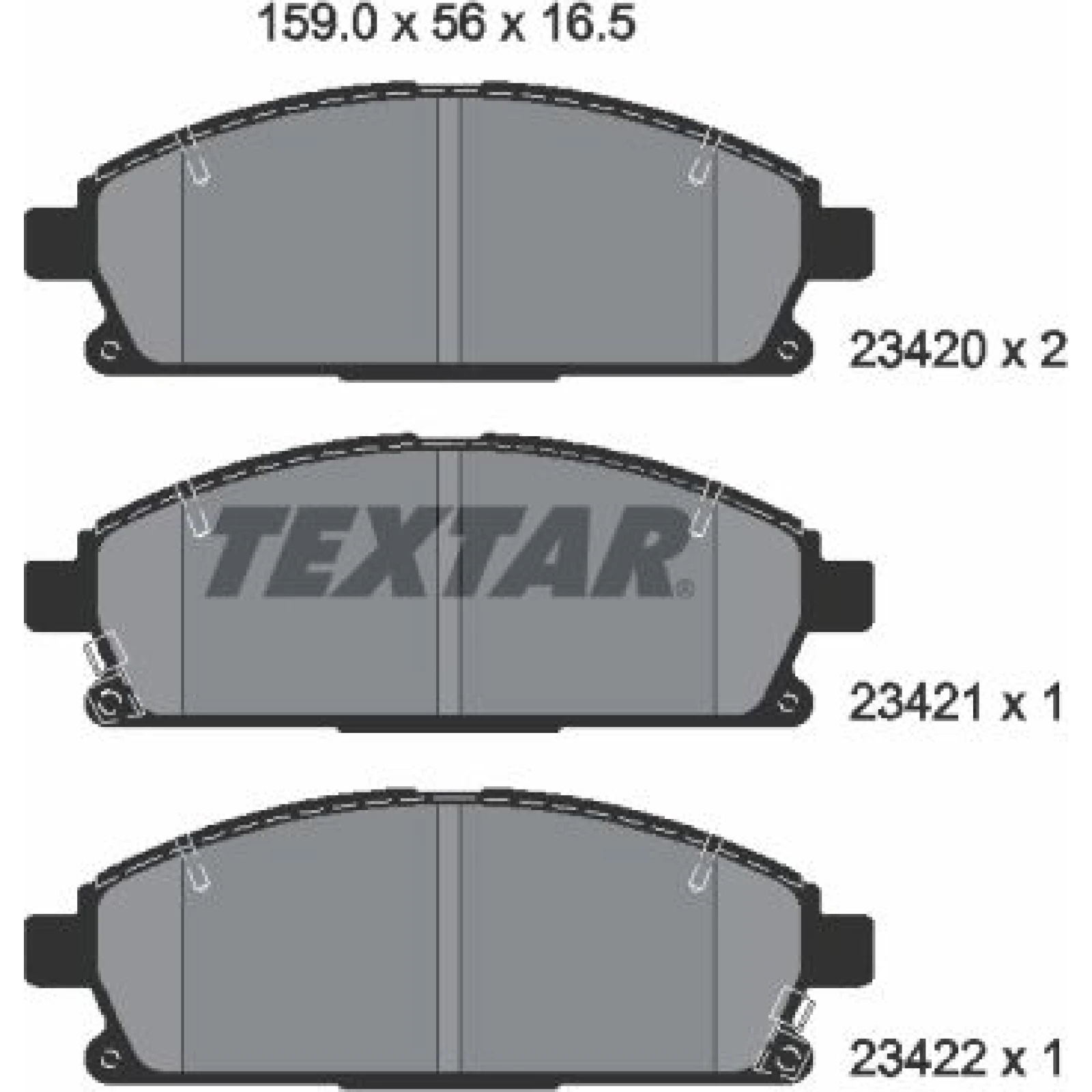 Bremsbelagsatz Nissan P. X-Trail 01-/Pathfinder 97 2342001