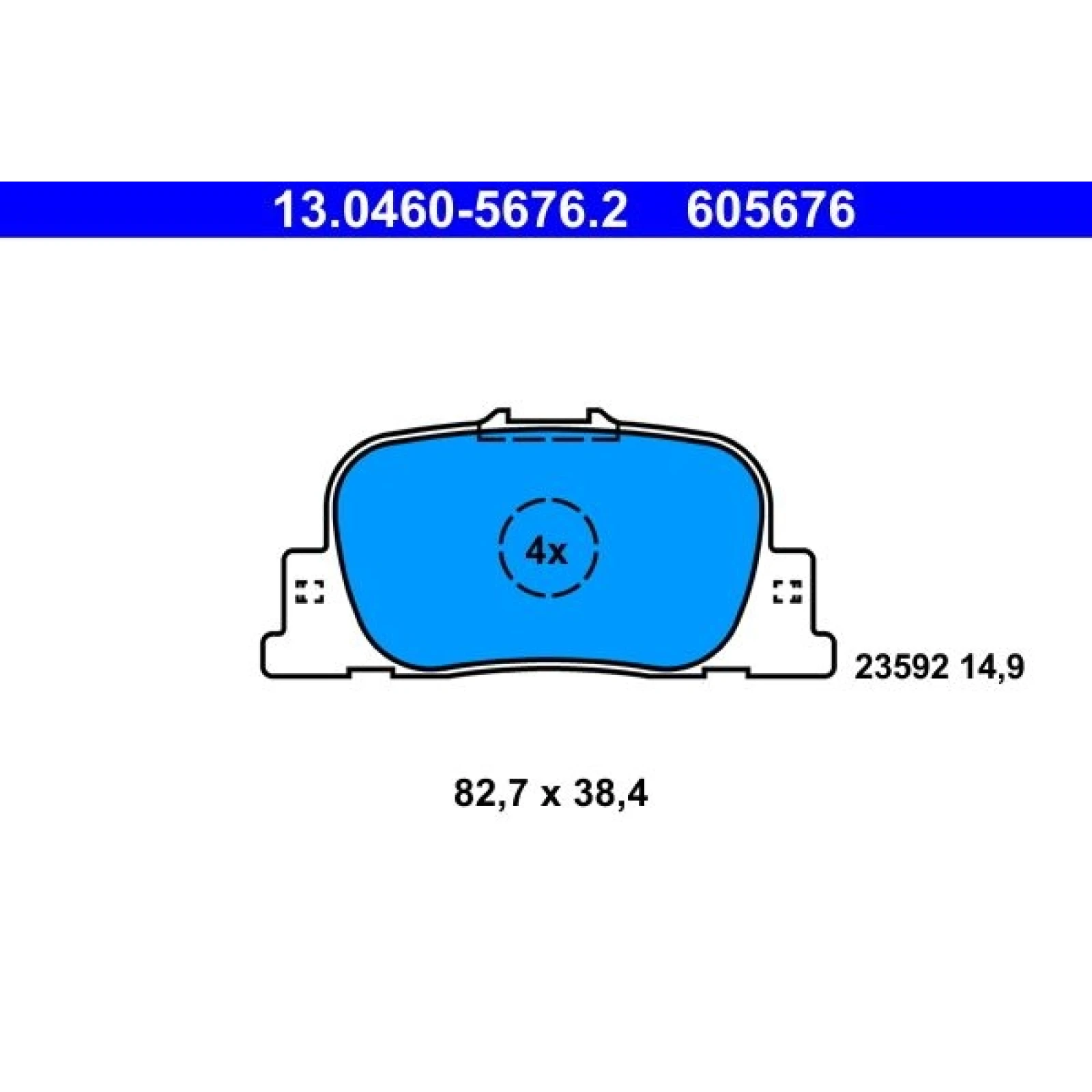 ATE Bremsbelagsatz, Scheibenbremse 13.0460-5676.2
