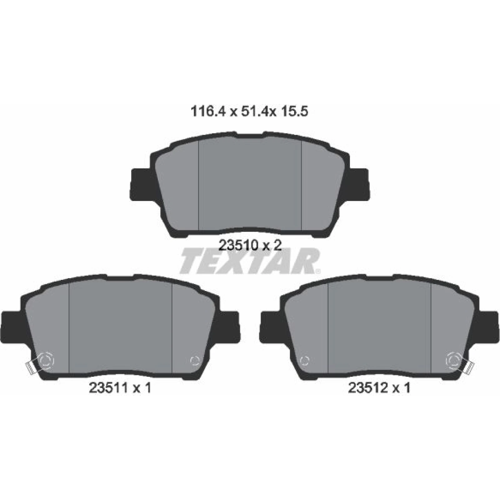 Bremsbelagsatz Toyota P. Corolla 02-/Yaris 99-/Prius 00 2351002