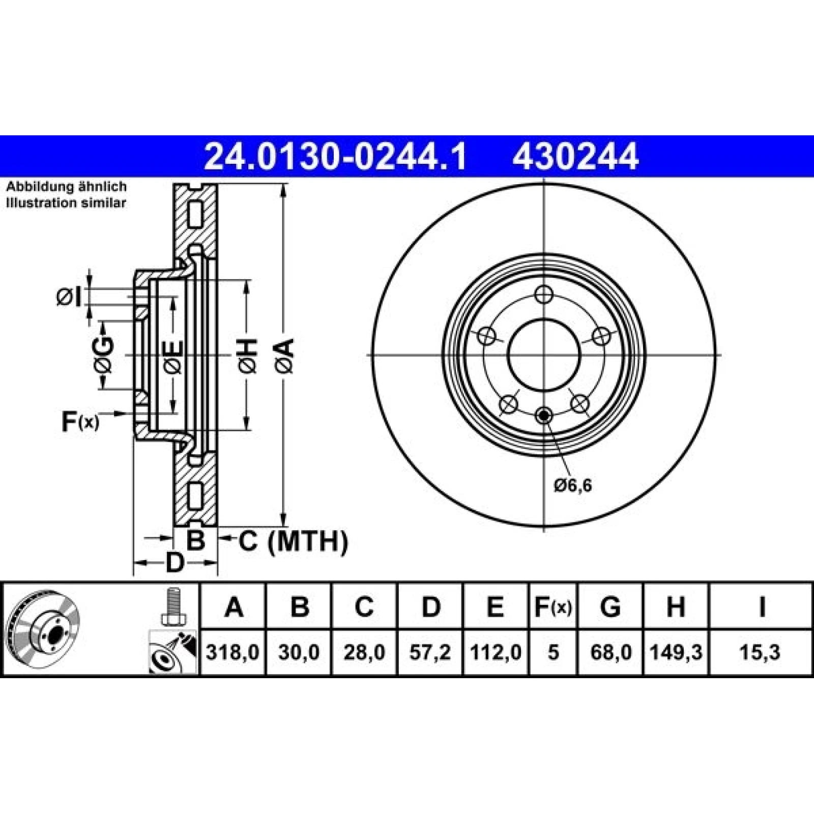 Bremsscheibe 24.0130-0244.1
