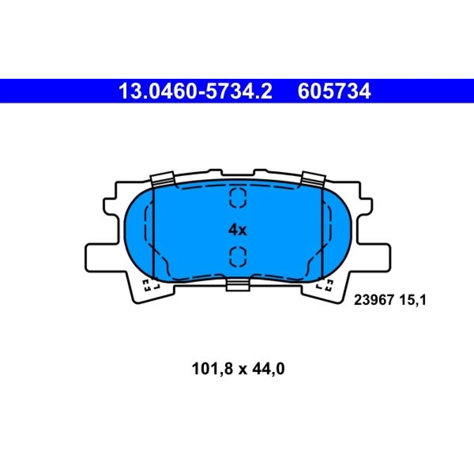 Bremsbelagsatz Toyota T. Lexus Rx 3.0-3.5 03-08 13.0460-5734.2