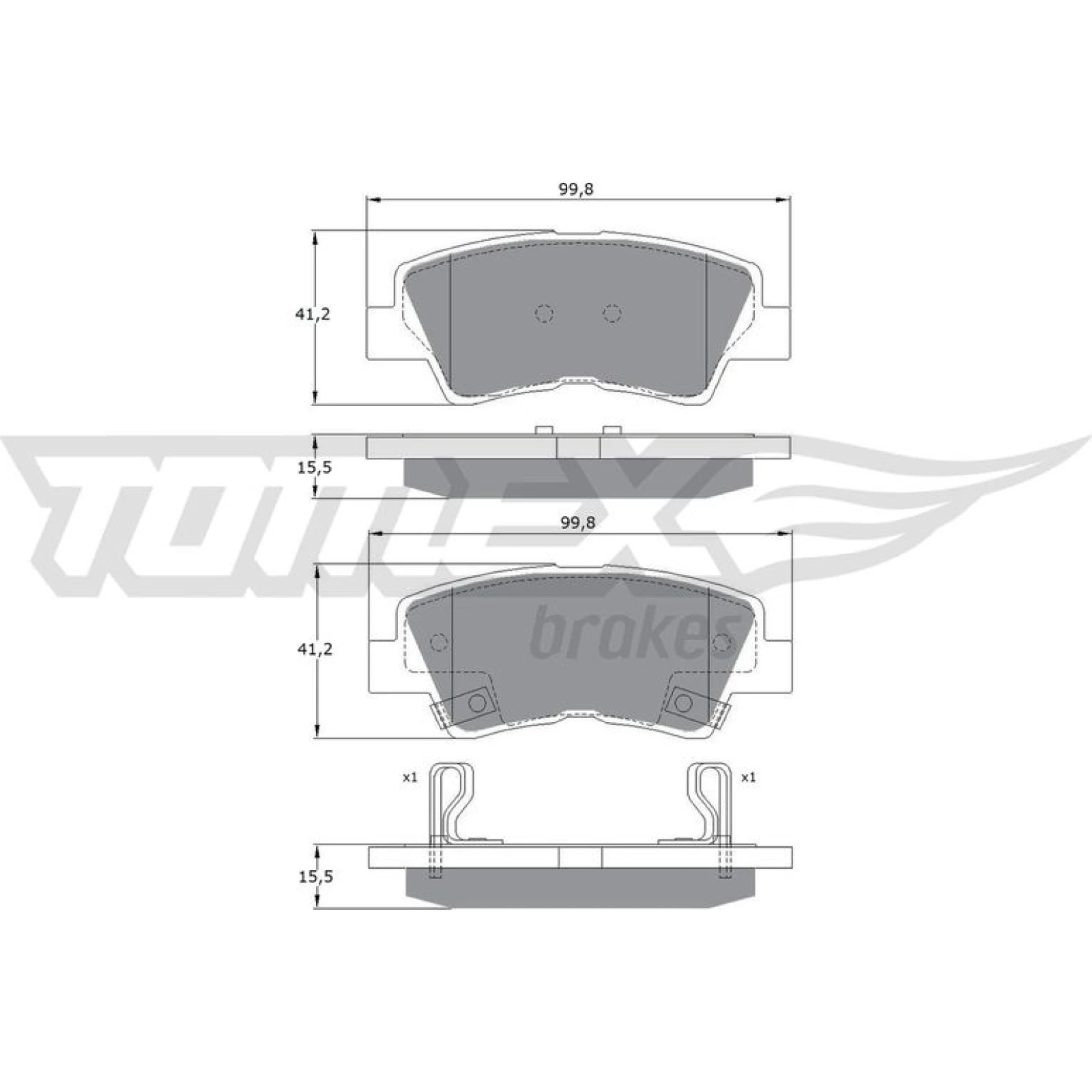 TOMEX brakes Bremsbelagsatz, Scheibenbremse TX 17-48