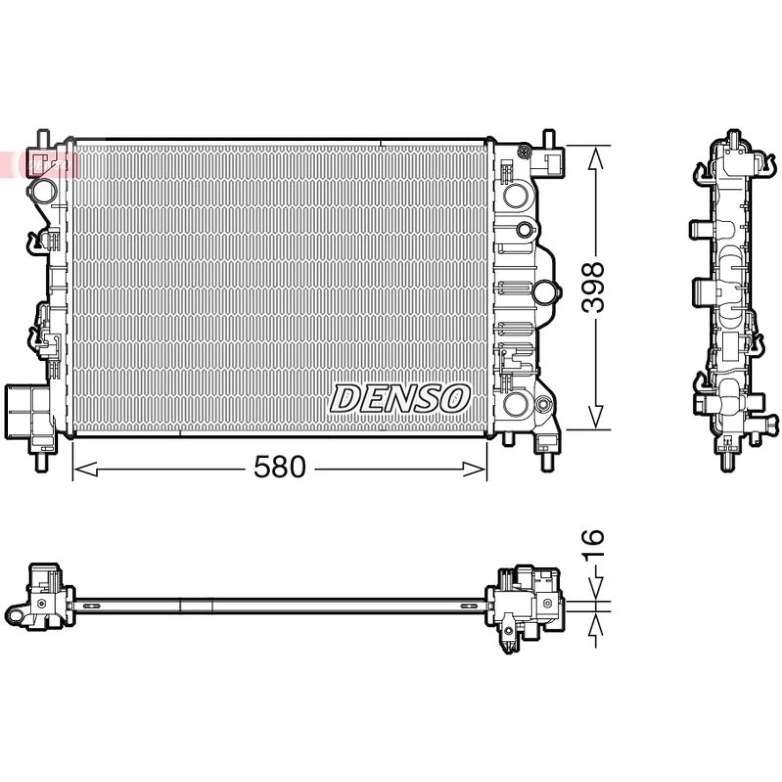 DENSO Kühler, Motorkühlung DRM20117