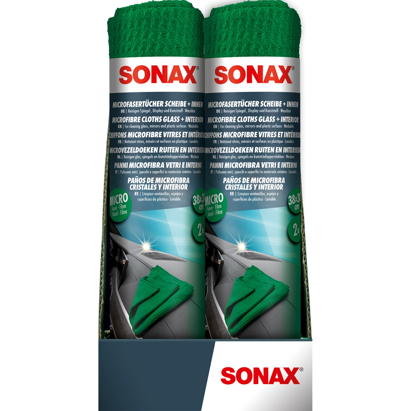 Sonax Microfasertücher Scheibe+Innen 2Stk 04984410