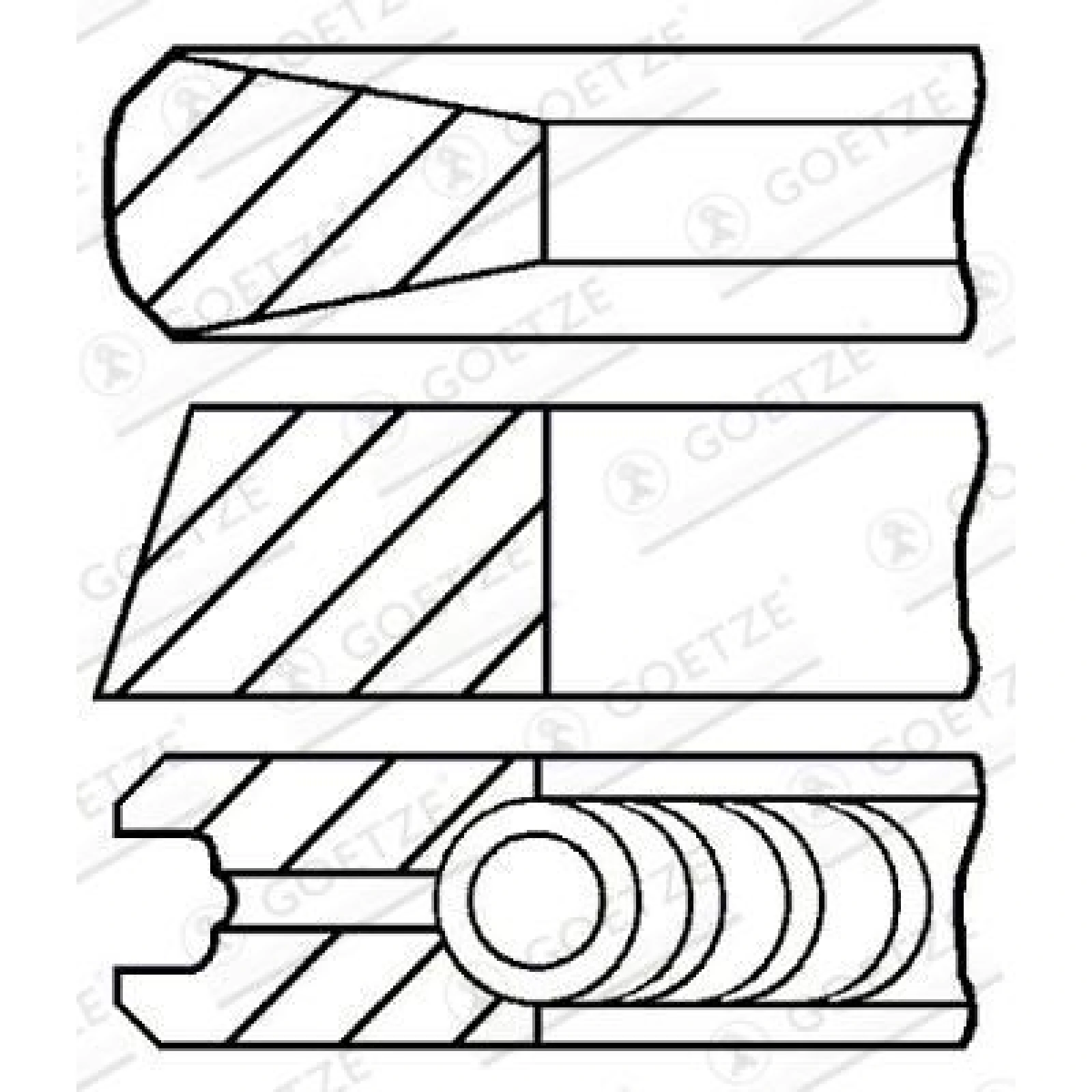 GOETZE ENGINE Kolbenringsatz 08-446400-00