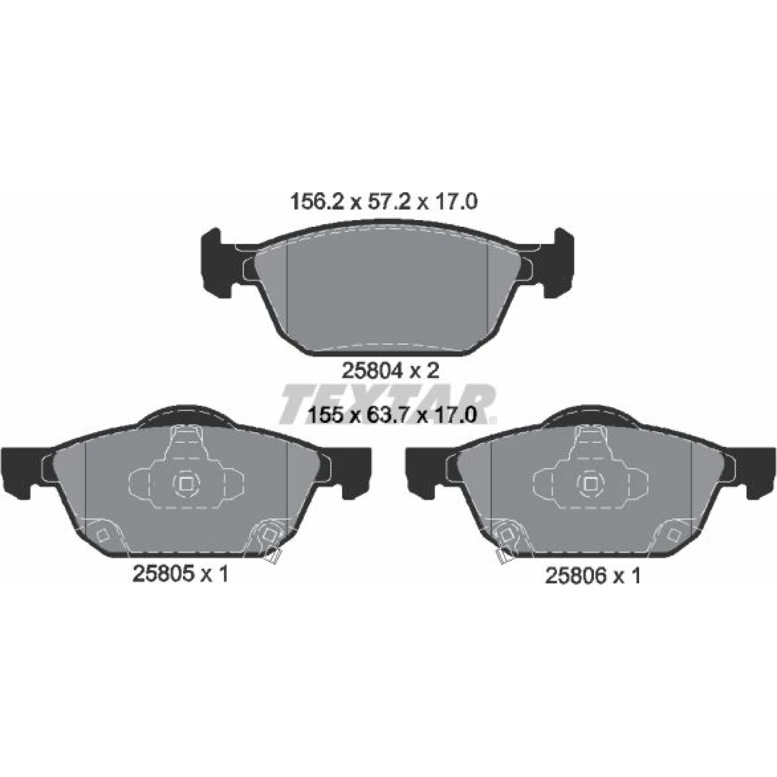 Textar Bremsbelagsatz 2580401