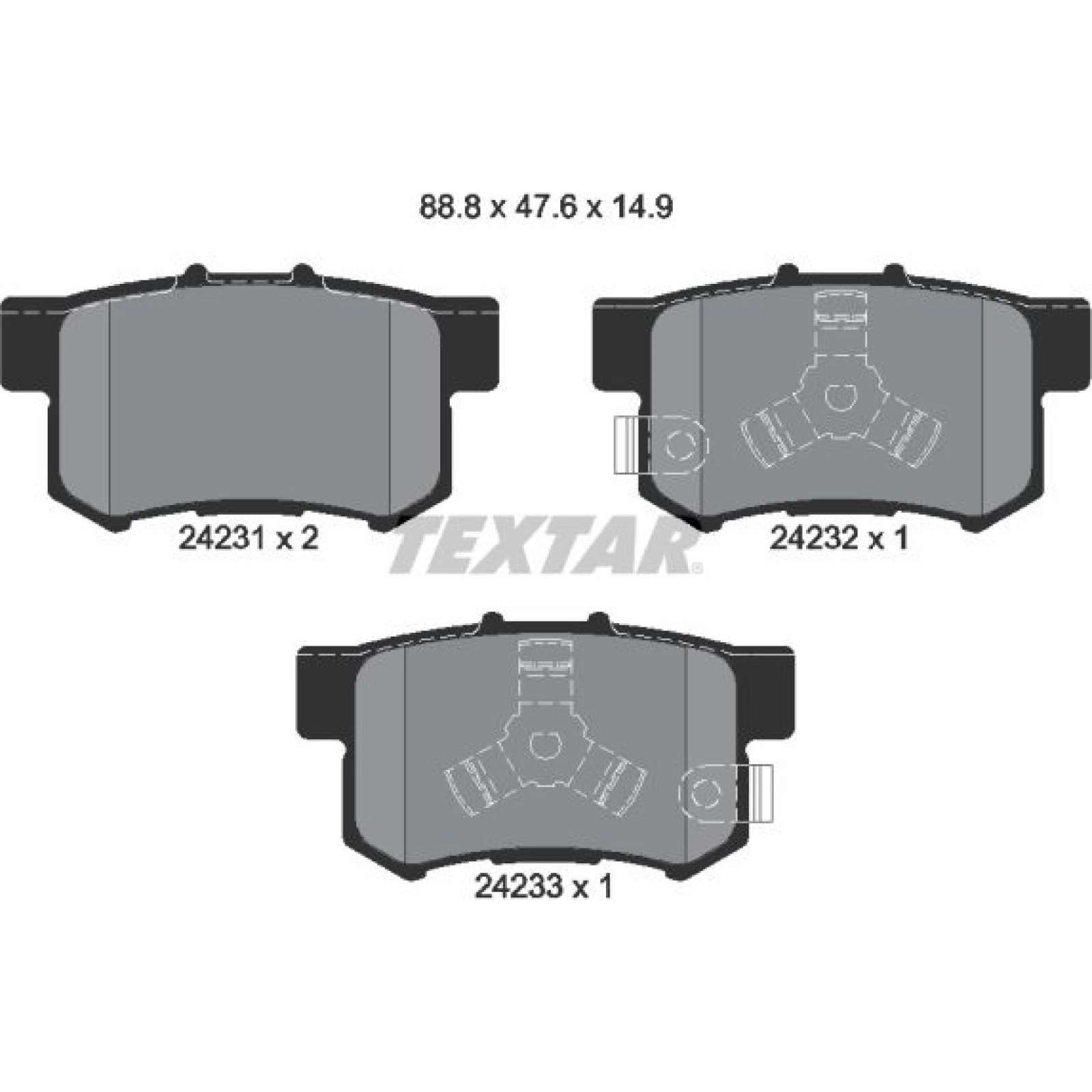 Bremsbelagsatz Honda T. Crv 02 2423101