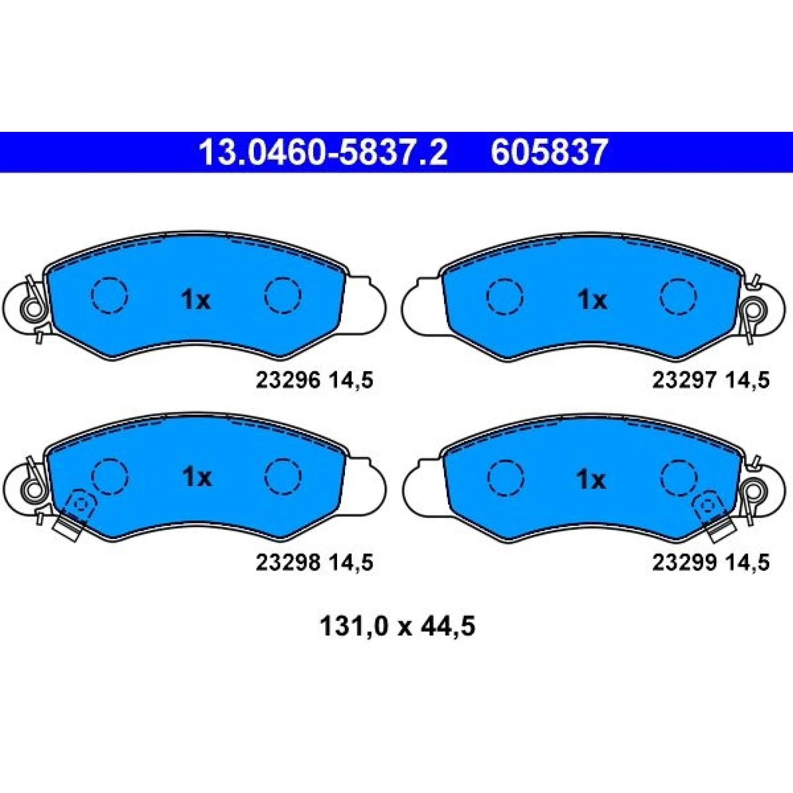ATE Bremsbeläge 13.0460-5837.2