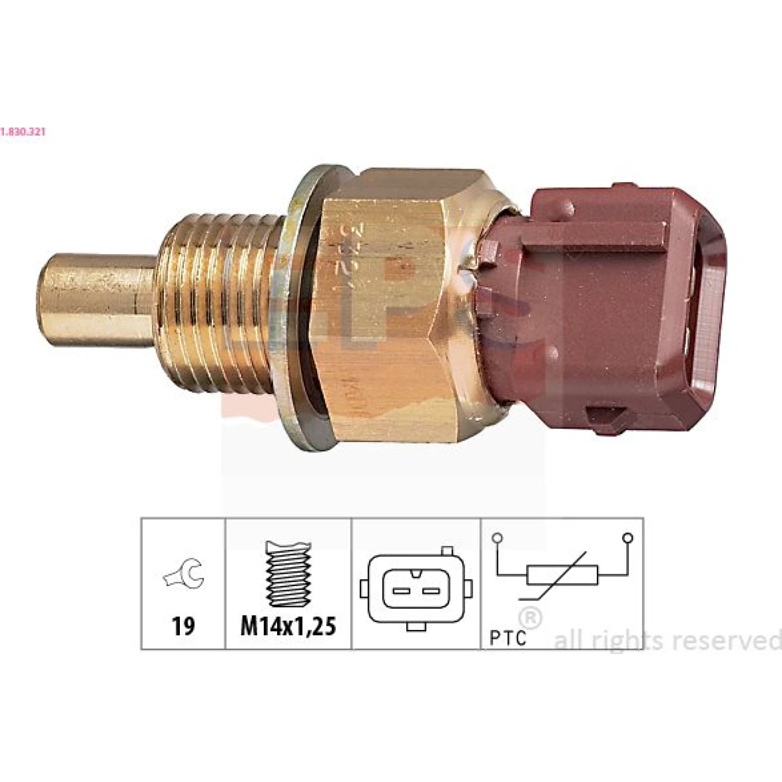 Sensor, Kühlmitteltemperatur 1.830.321