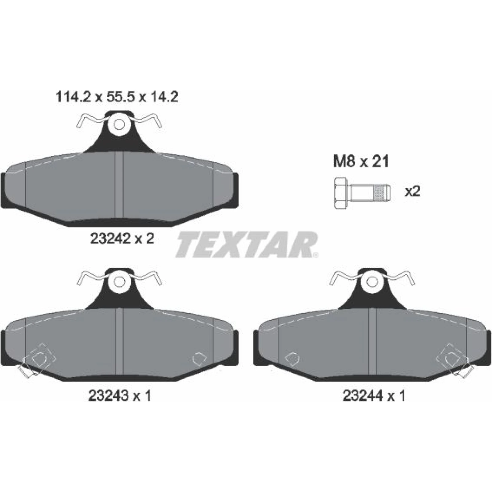 Bremsbelagsatz Daewoo T. Musso/Korando 2324201