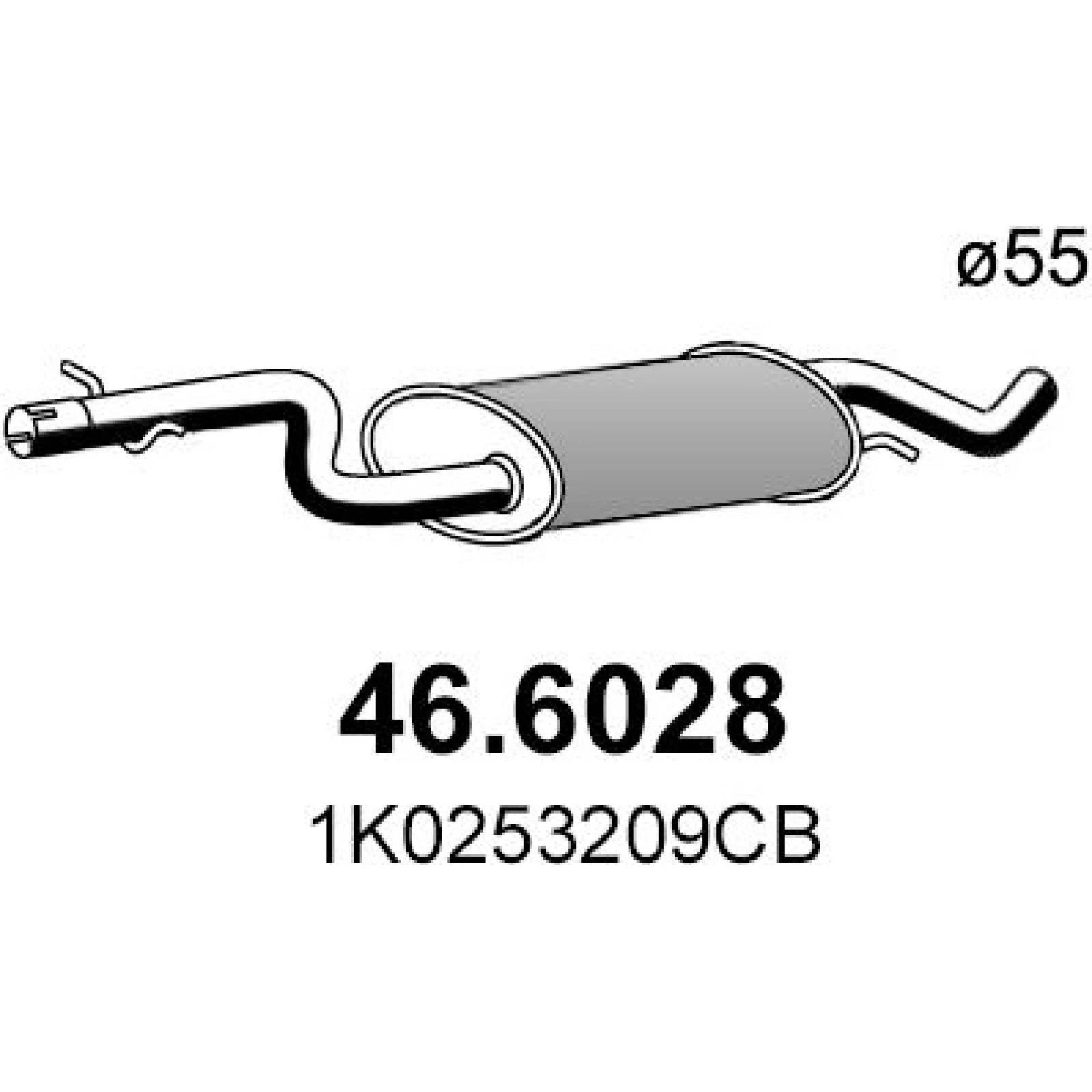 ASSO Mittelschalldämpfer 46.6028