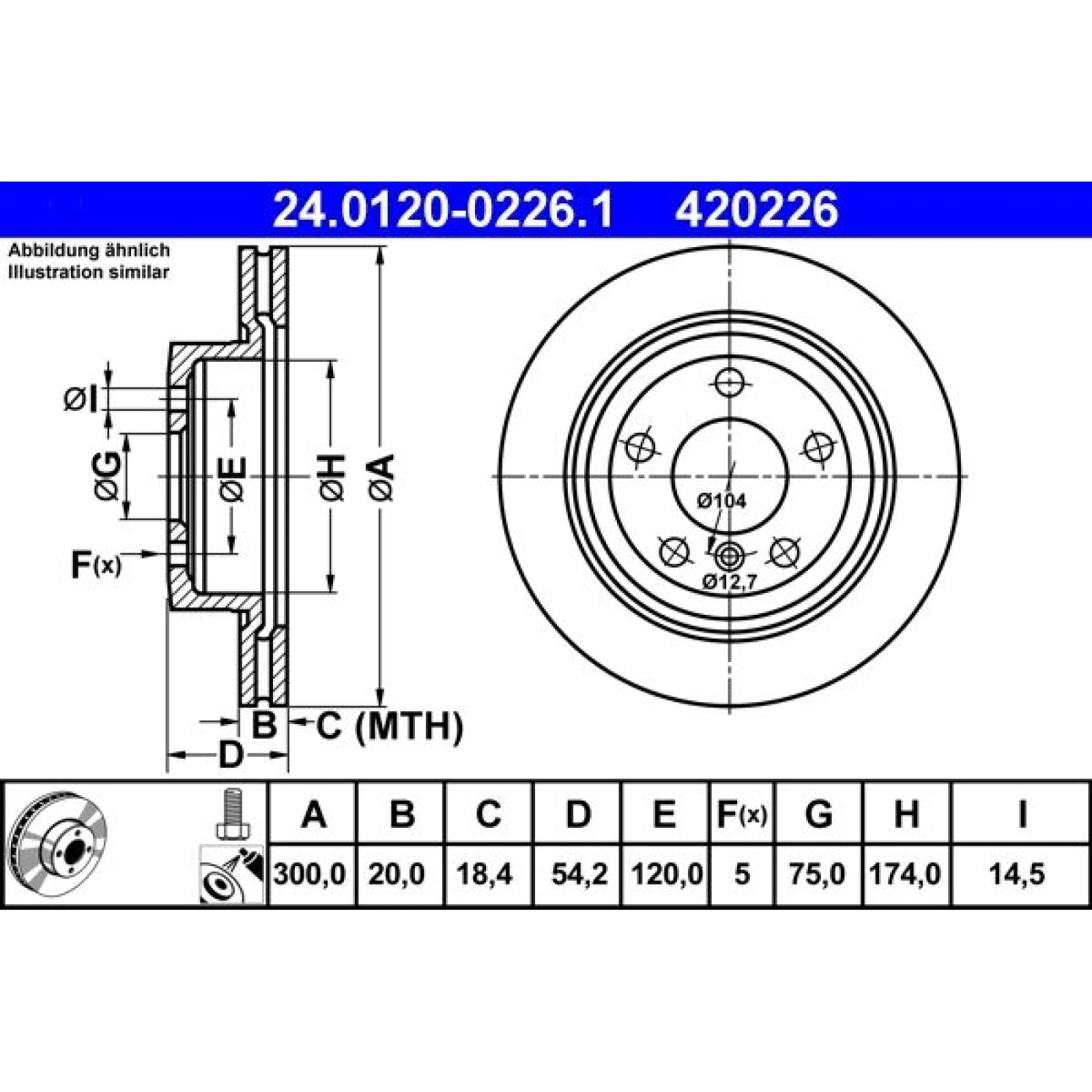 Bremsscheibe 24.0120-0226.1