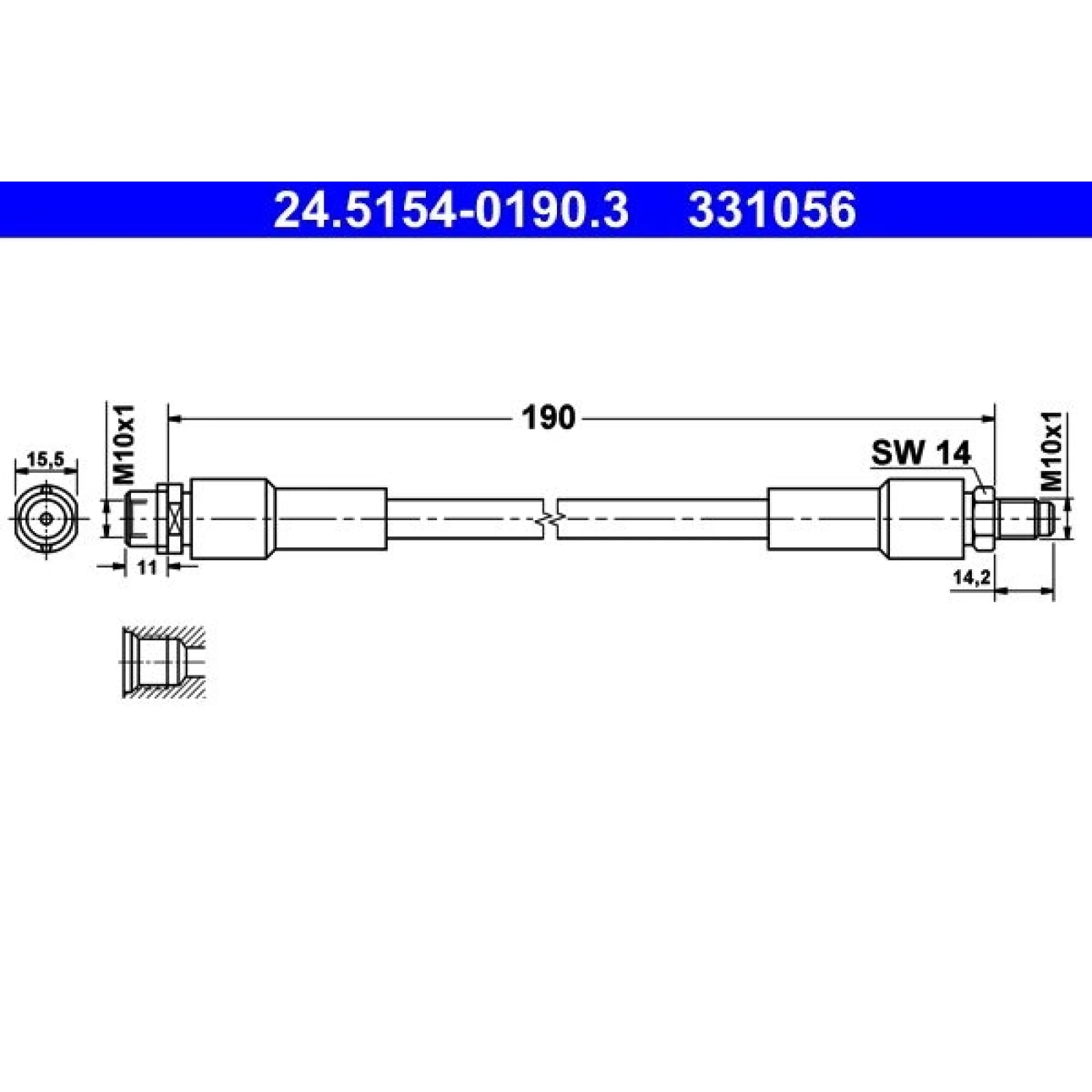 ATE Bremsschlauch 24.5154-0190.3
