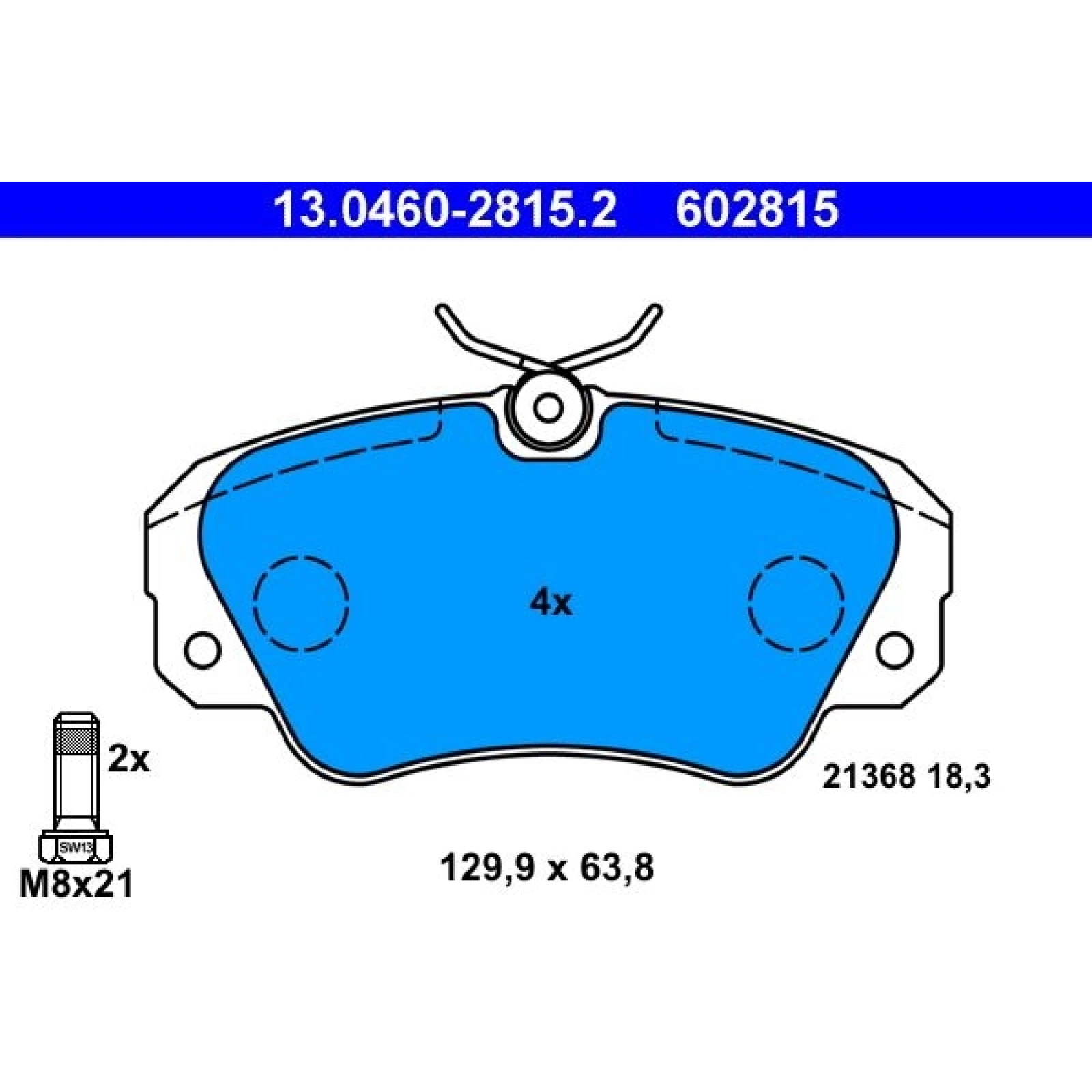 Bremsbelagsatz Opel P. Omega/Senator 87-03 13.0460-2815.2