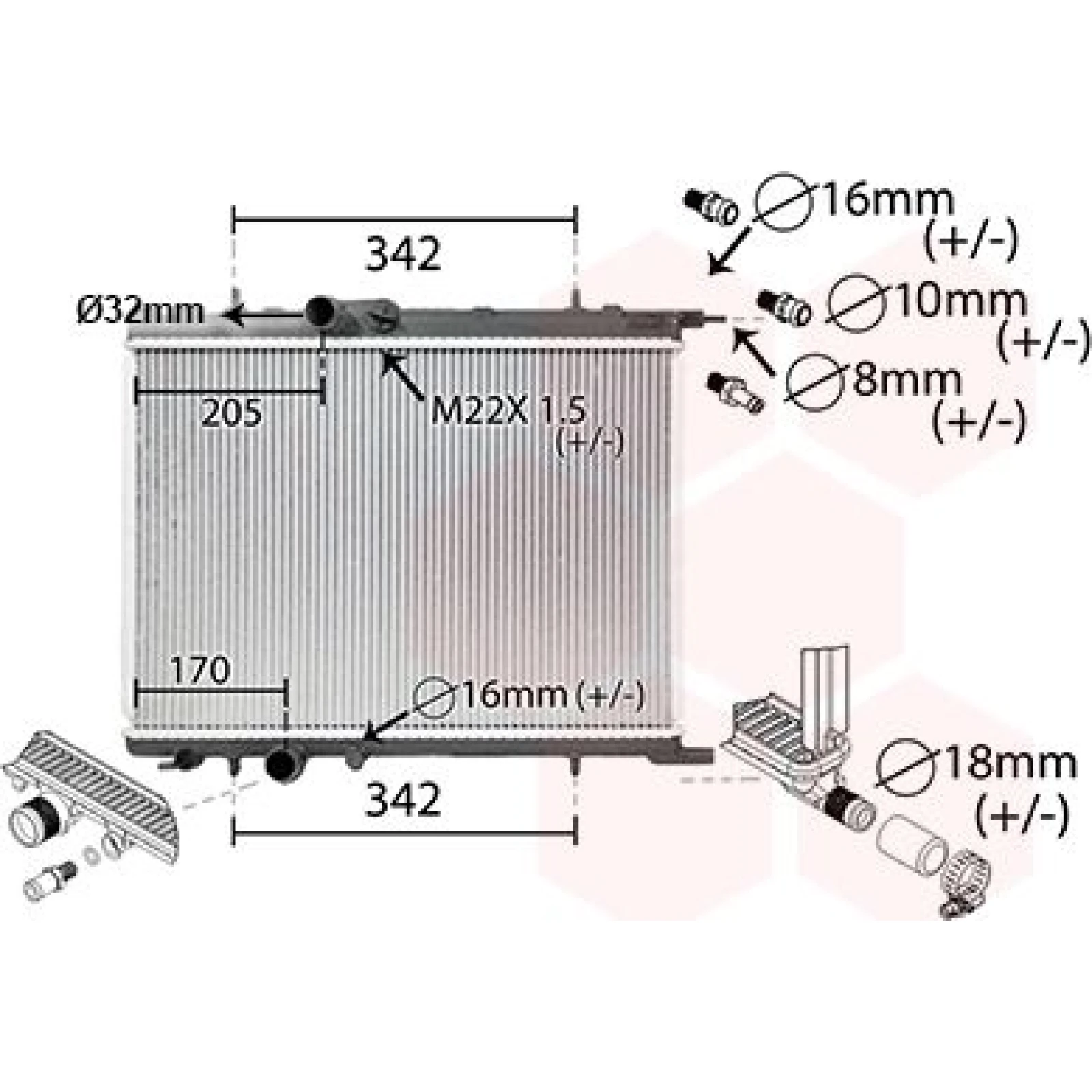 VAN WEZEL Kühler, Motorkühlung 40002300