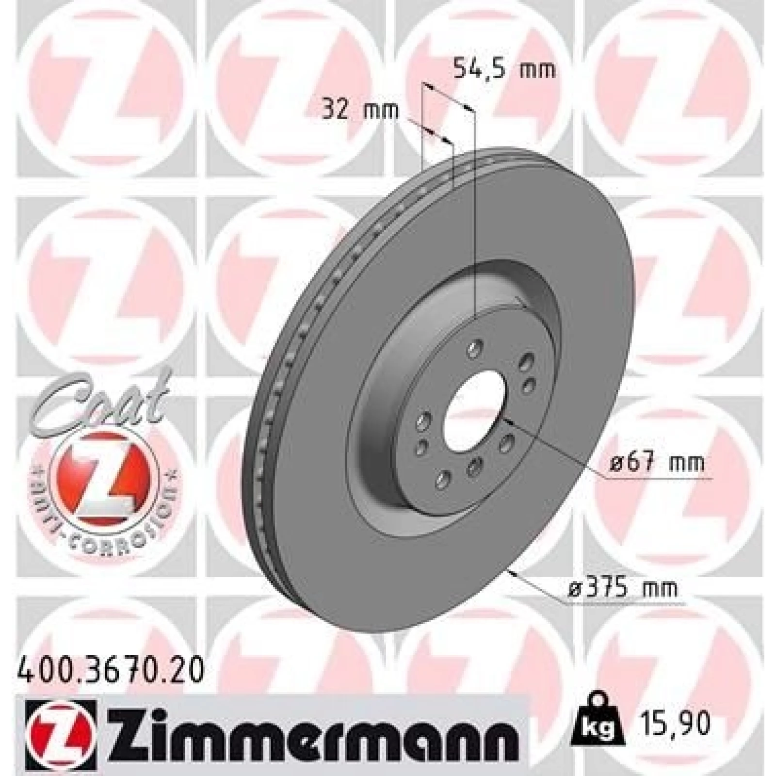 ZIMMERMANN Bremsscheibe 400.3670.20