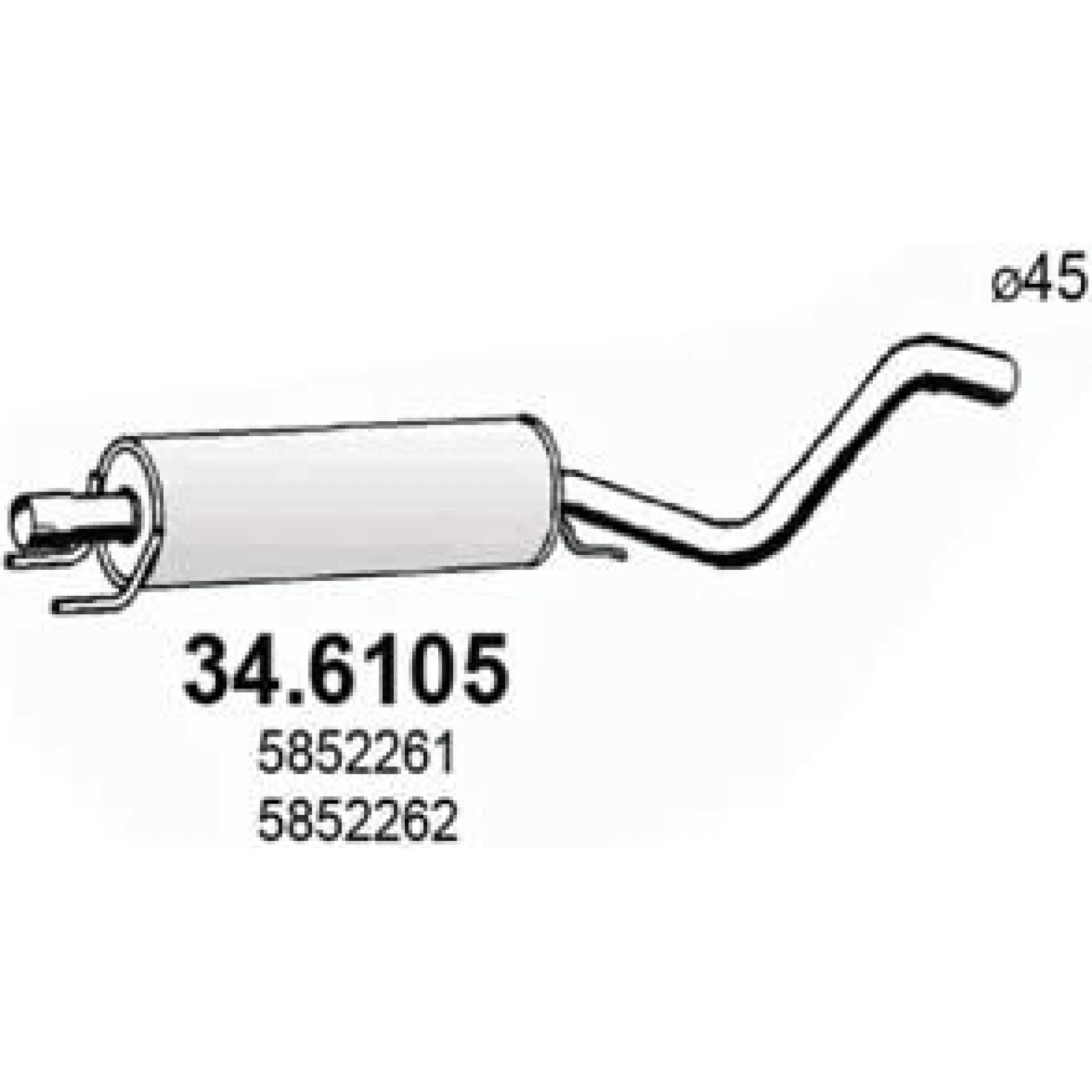 Mittelschalldämpfer 34.6105