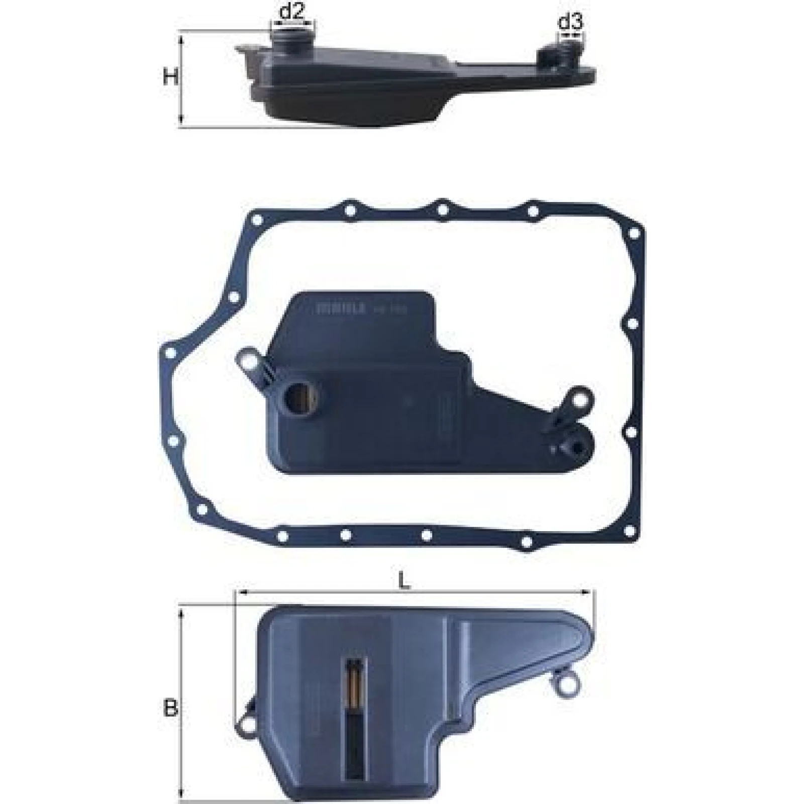 MAHLE Hydraulikfilter, Automatikgetriebe HX 193D