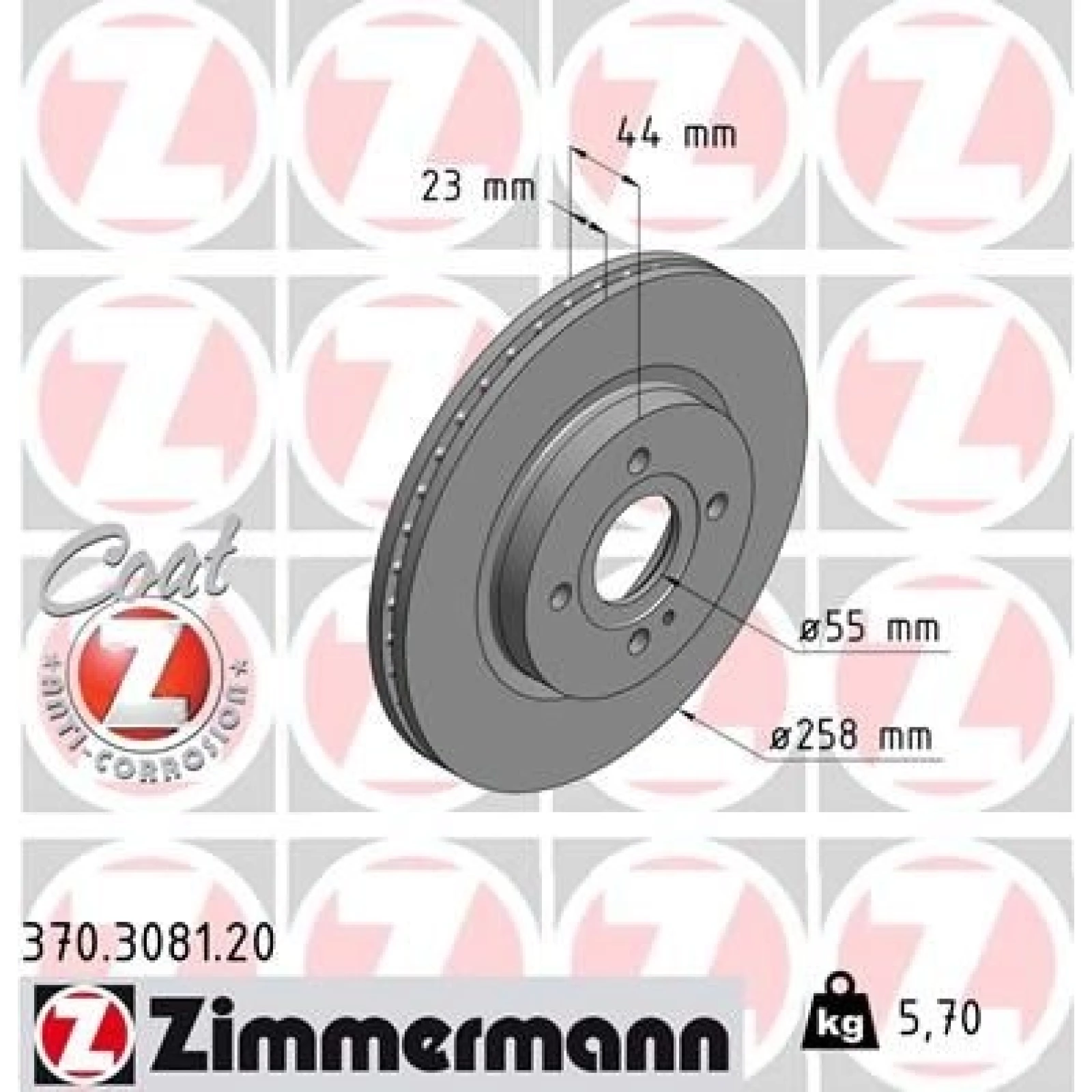 ZIMMERMANN Bremsscheibe 370.3081.20