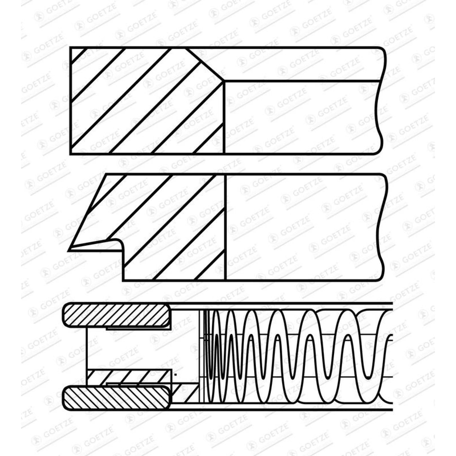 GOETZE ENGINE Kolbenring 08-307107-00
