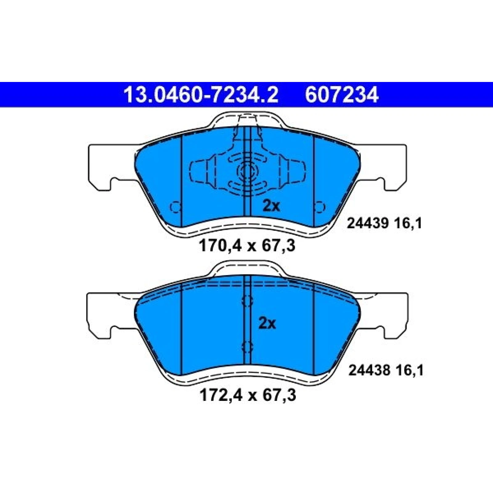 Bremsbelagsatz Ford P. Maverick 2.0-3.0 V6 24V 01 13.0460-7234.2