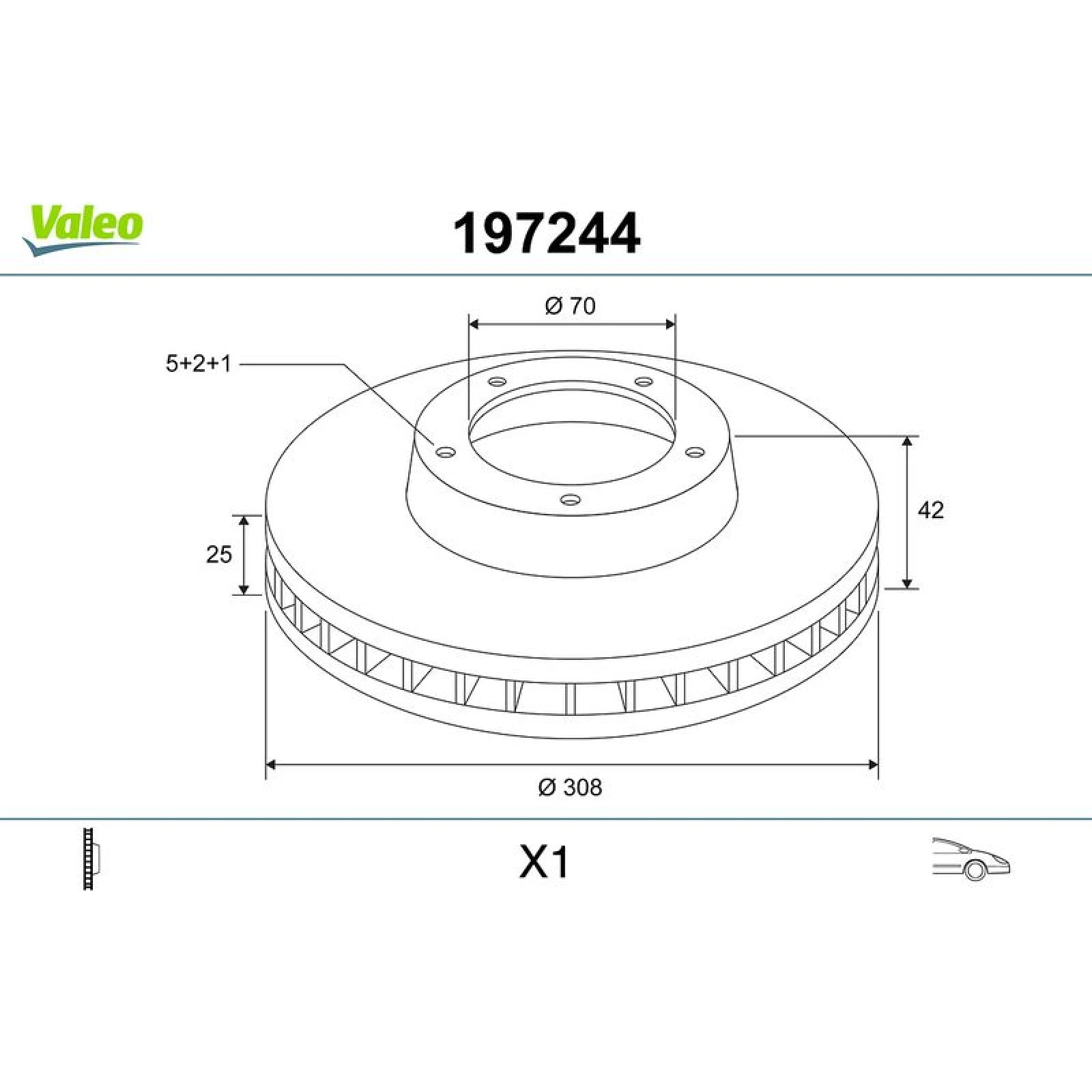 VALEO Bremsscheibe 197244