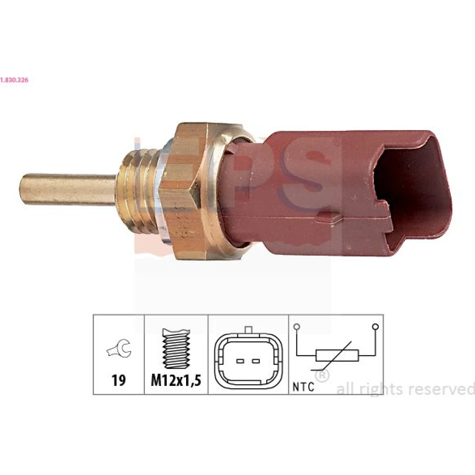 Sensor, Kühlmitteltemperatur 1.830.326