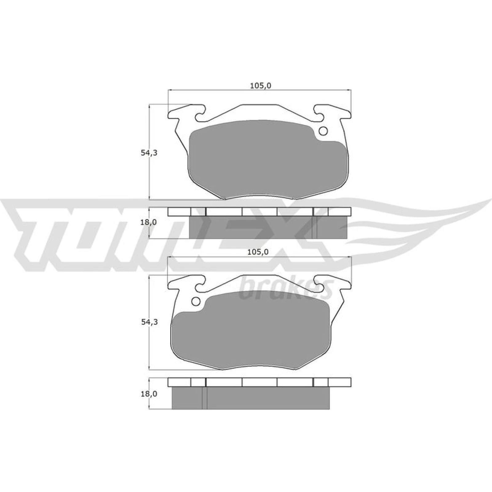 TOMEX brakes Bremsbelagsatz, Scheibenbremse TX 10-35