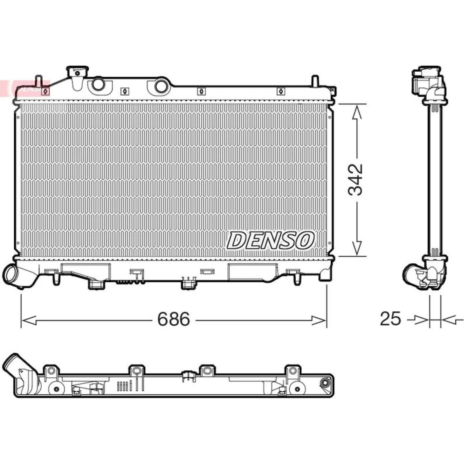DENSO Kühler, Motorkühlung DRM36027