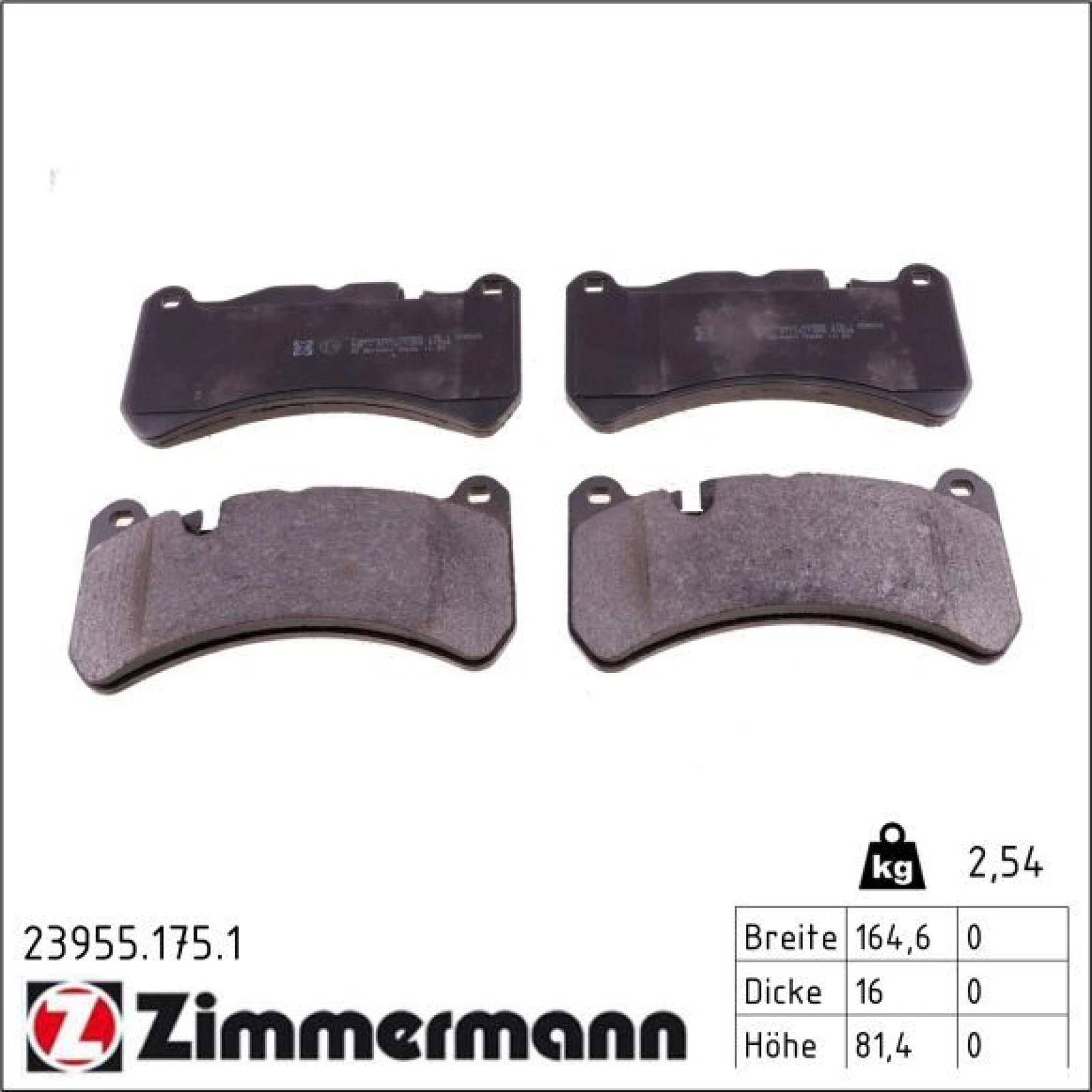 ZIMMERMANN Bremsbeläge 23955.175.1