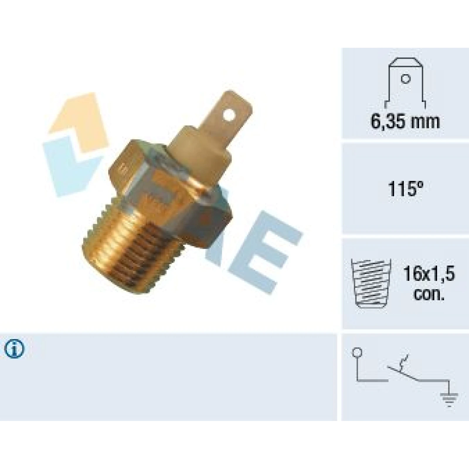 FAE Temperaturschalter, Kühlmittelwarnlampe 35070