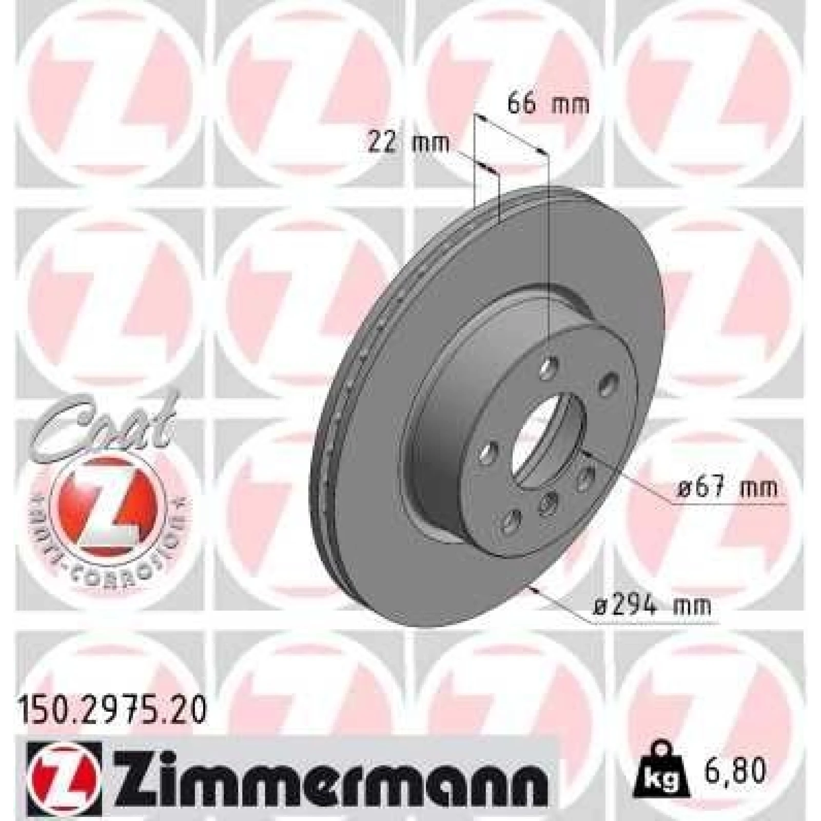 ZIMMERMANN Bremsscheibe 150.2975.20