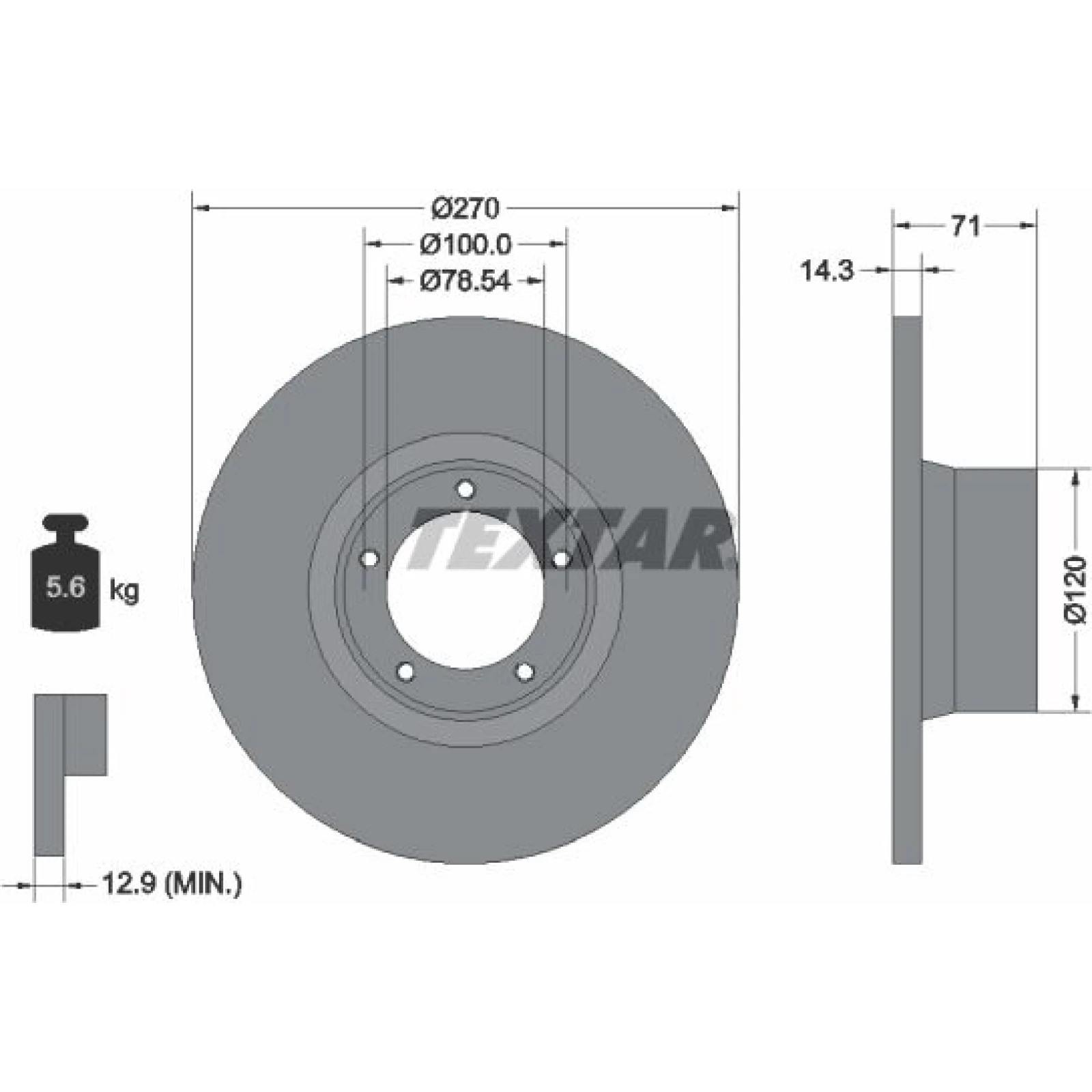 Textar Bremsscheibe 92014900