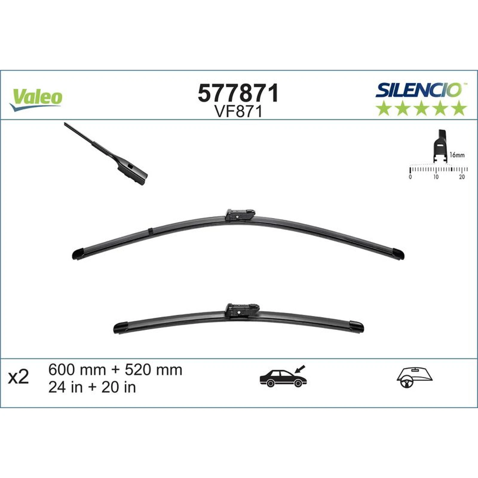 VM871 VALEO Silencio X.TRM Wischer 577871