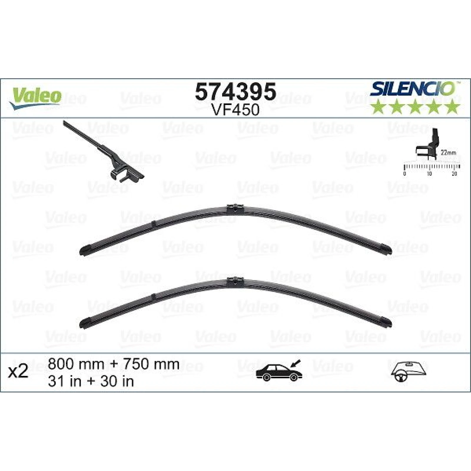 VM450 VALEO Silencio X.TRM Wischer 574395