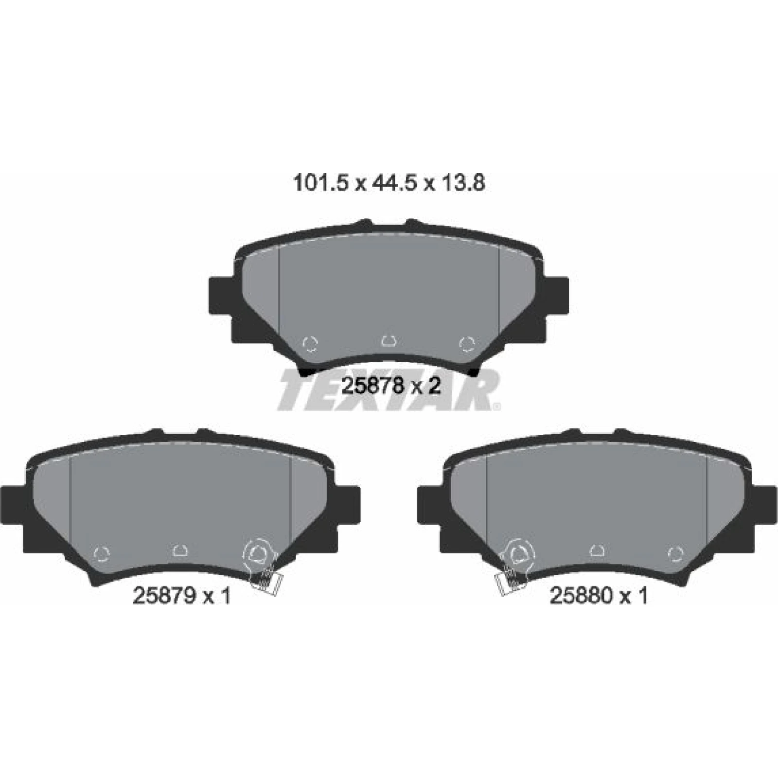 Bremsbelagsatz Mazda T. 3 1.5-2.2D 13 2587801