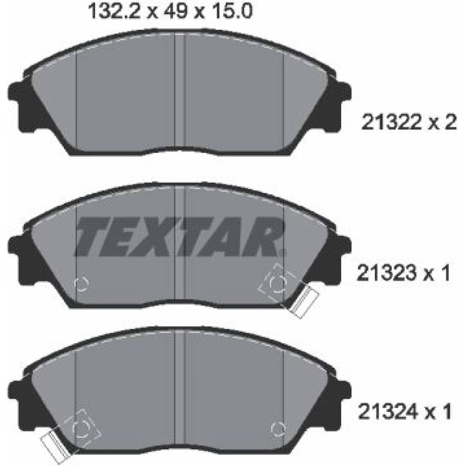 Bremsbelagsatz Honda P. Civic -92/Crx -92 2132201
