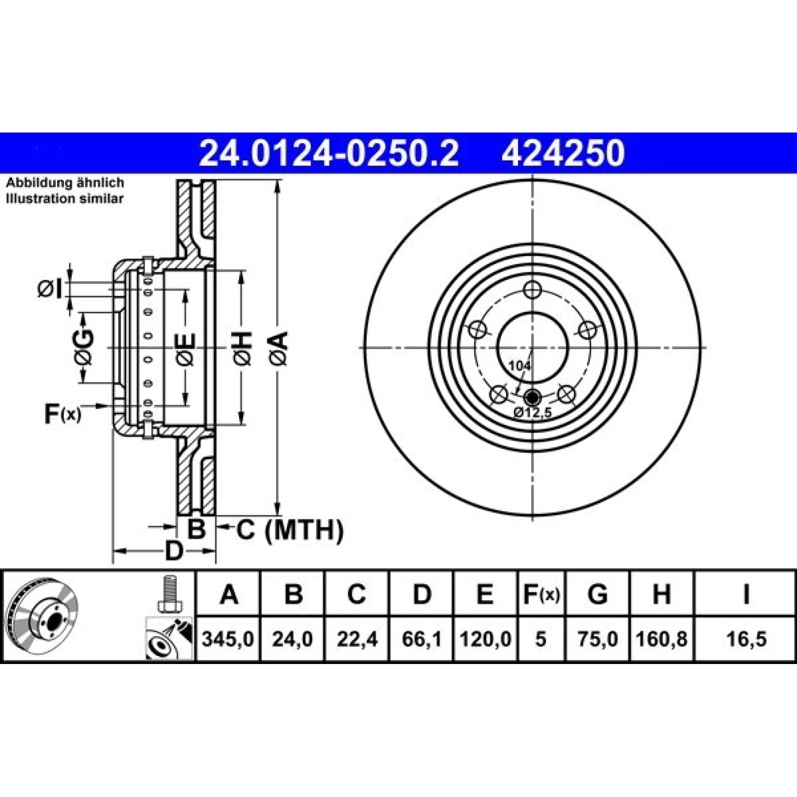 Bremsscheibe 24.0124-0250.2