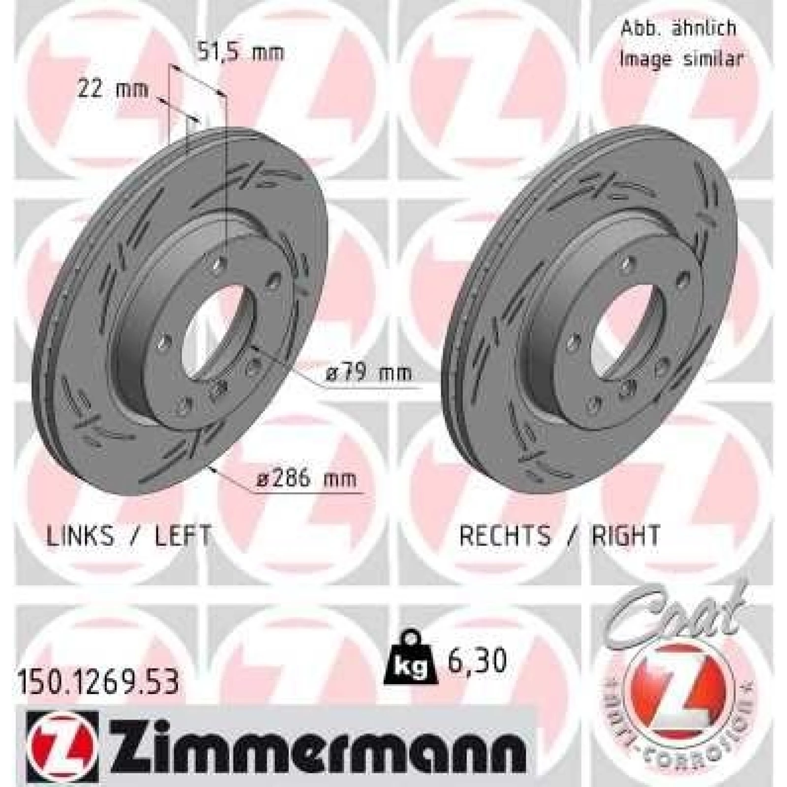 ZIMMERMANN Bremsscheibe 150.1269.53