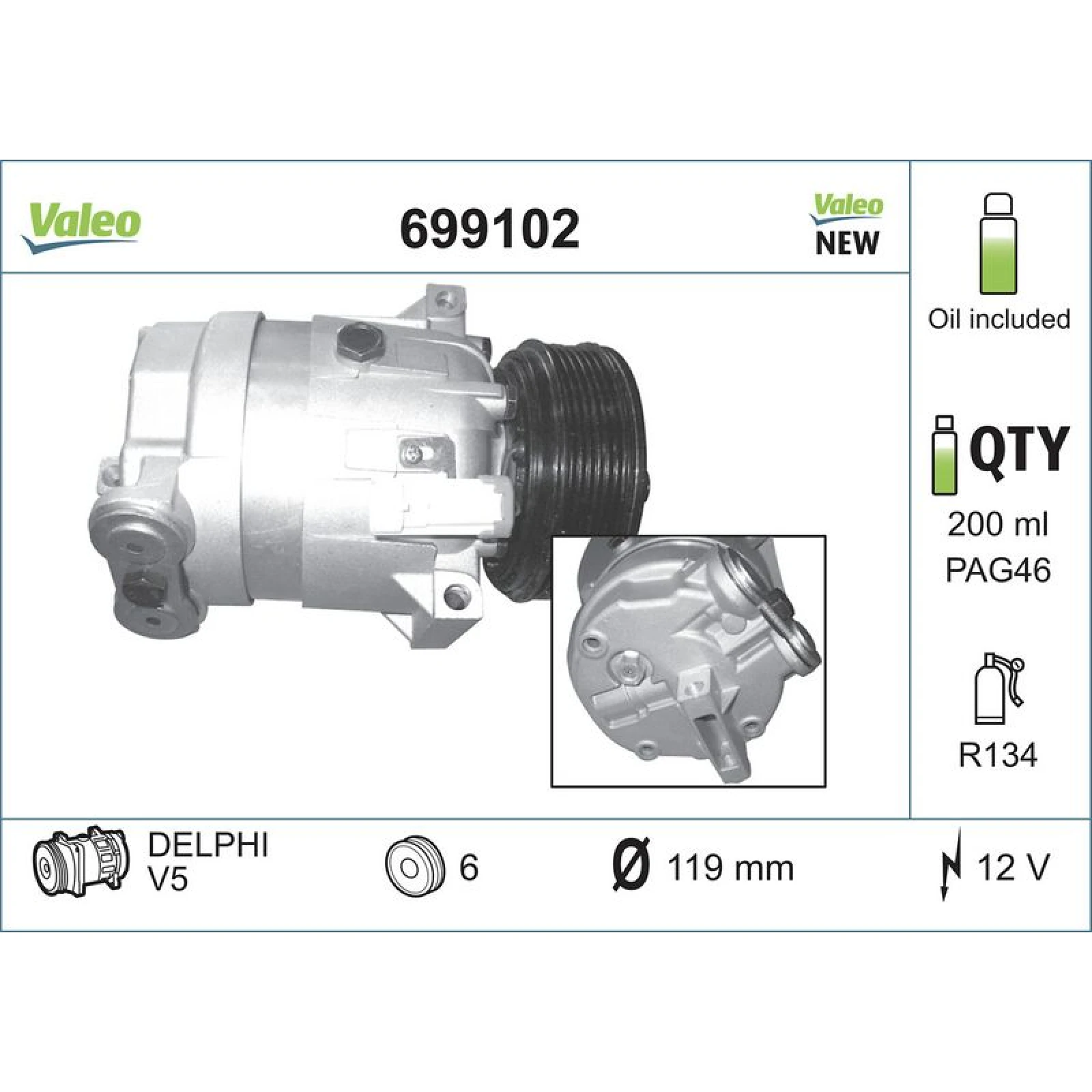 Kompressor, Klimaanlage 699102