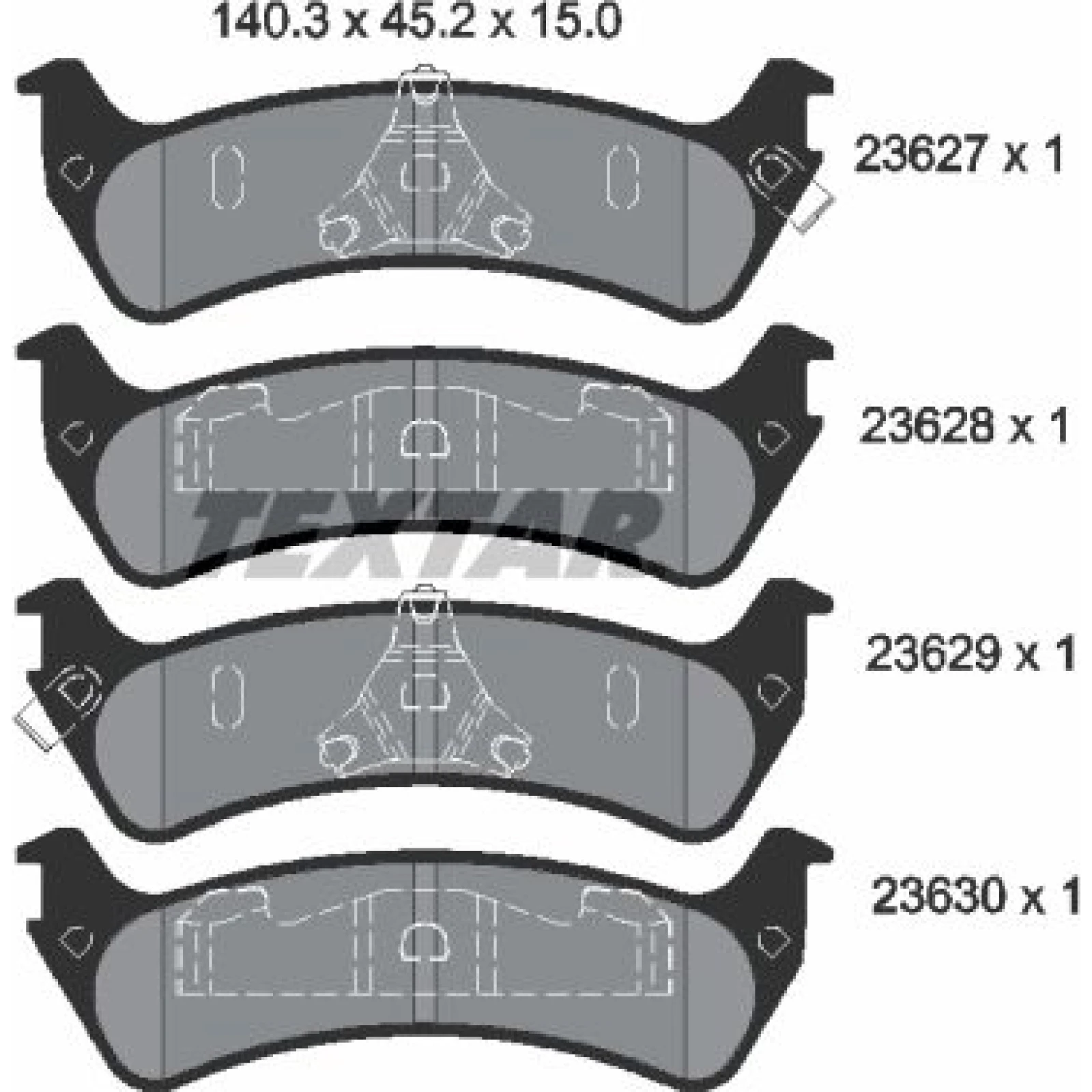 Bremsbelagsatz Ford T. Explorer 4.0-5.0 4Wd 94-01 Mit Sensor 2362701