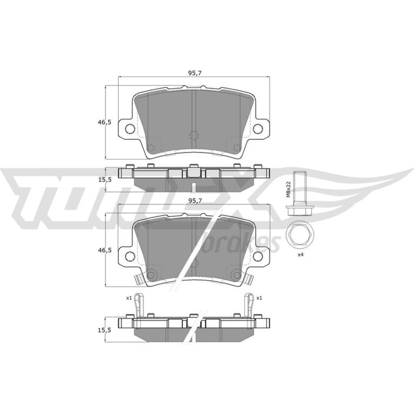 TOMEX brakes Bremsbelagsatz, Scheibenbremse TX 14-53