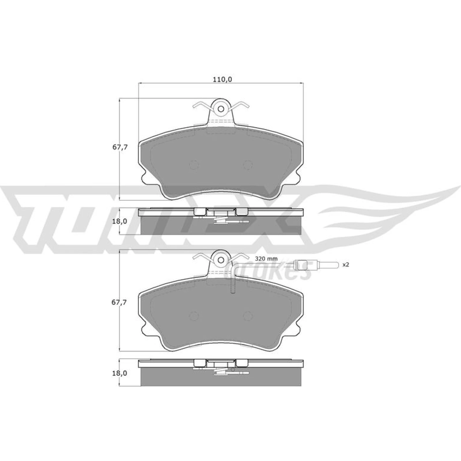 TOMEX brakes Bremsbelagsatz, Scheibenbremse TX 13-48