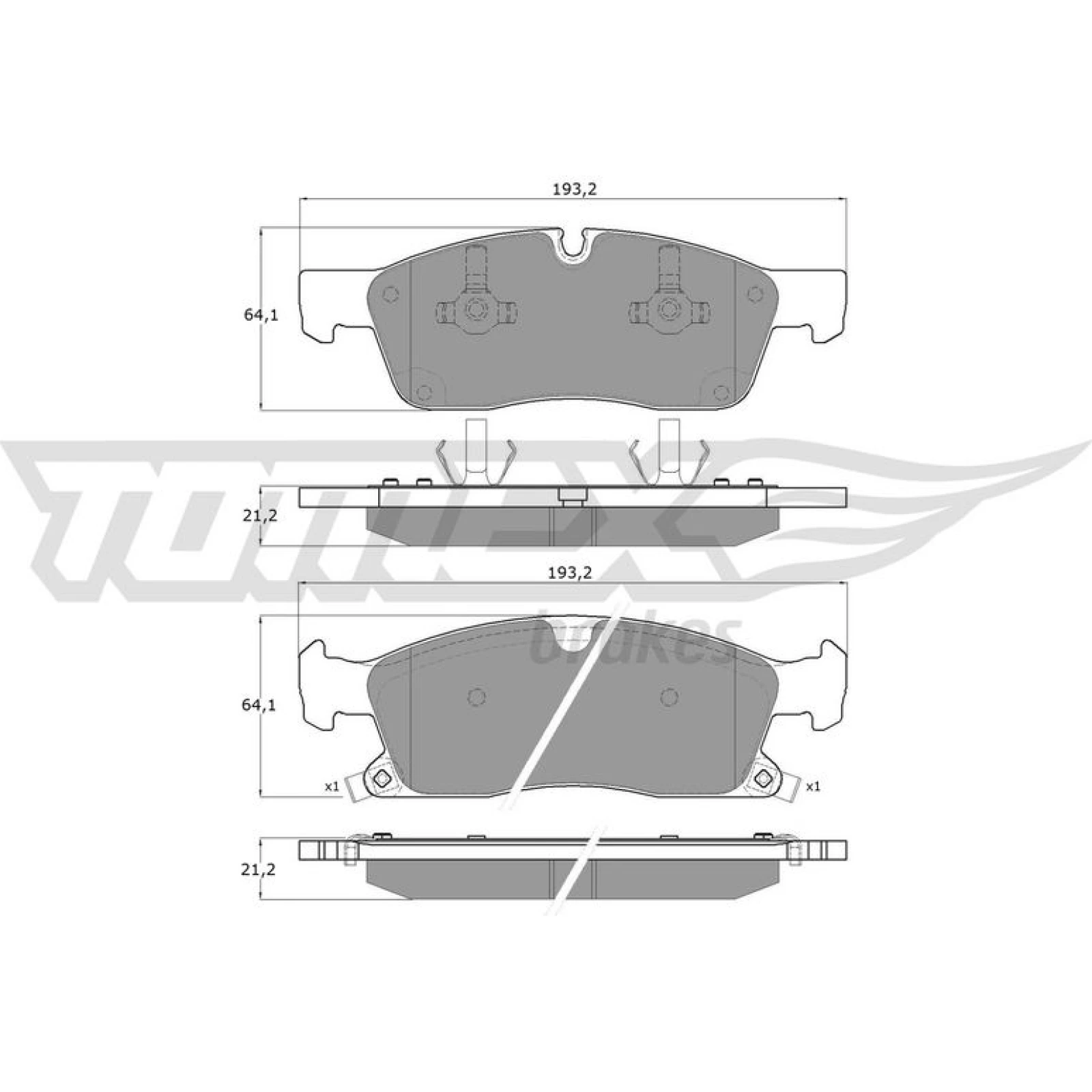 TOMEX brakes Bremsbelagsatz, Scheibenbremse TX 19-28